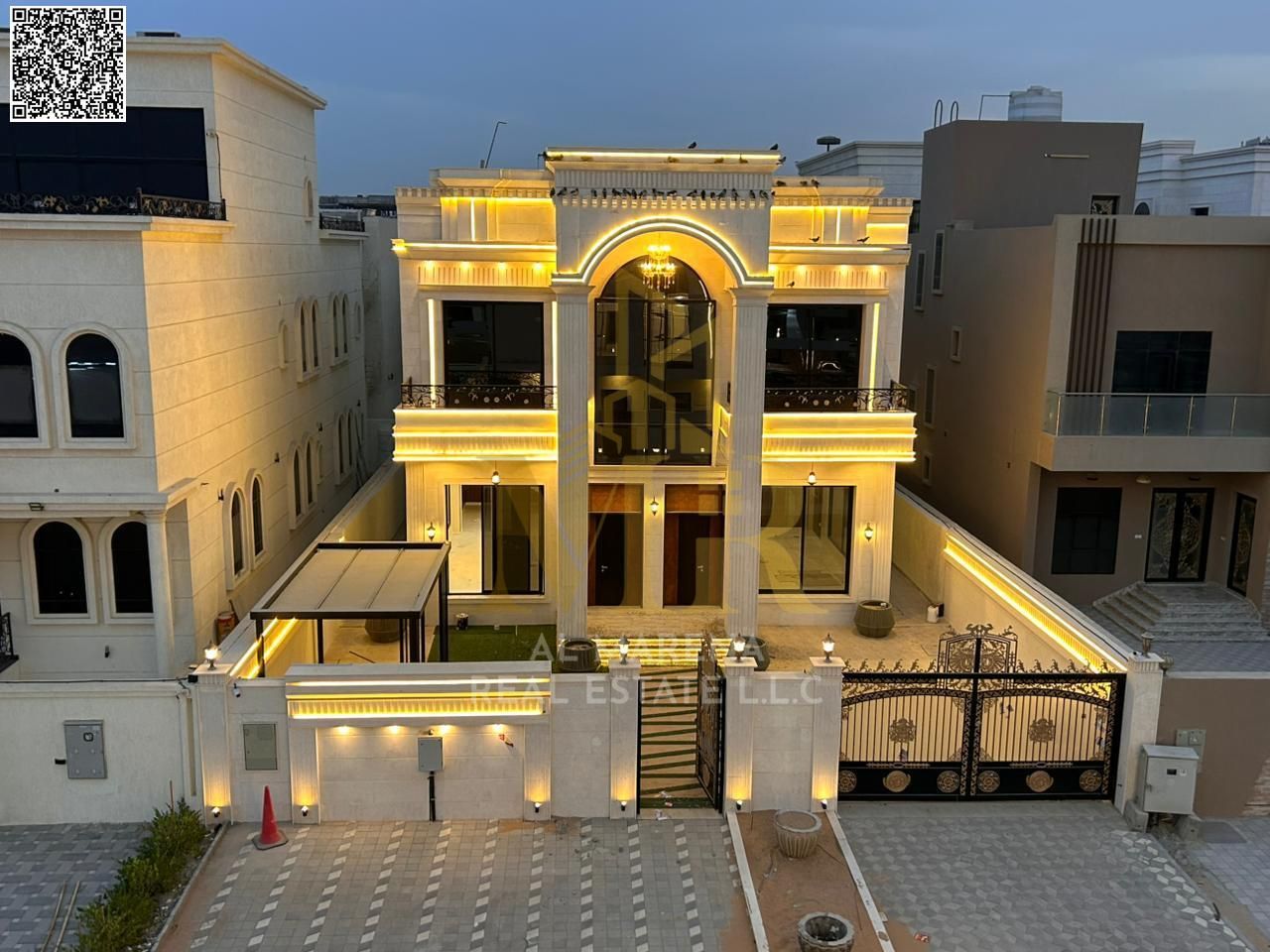 A villa with all electricity and water fees included, on the main street, ready to move in, in the most prestigious areas of Ajman. Freehold ownership