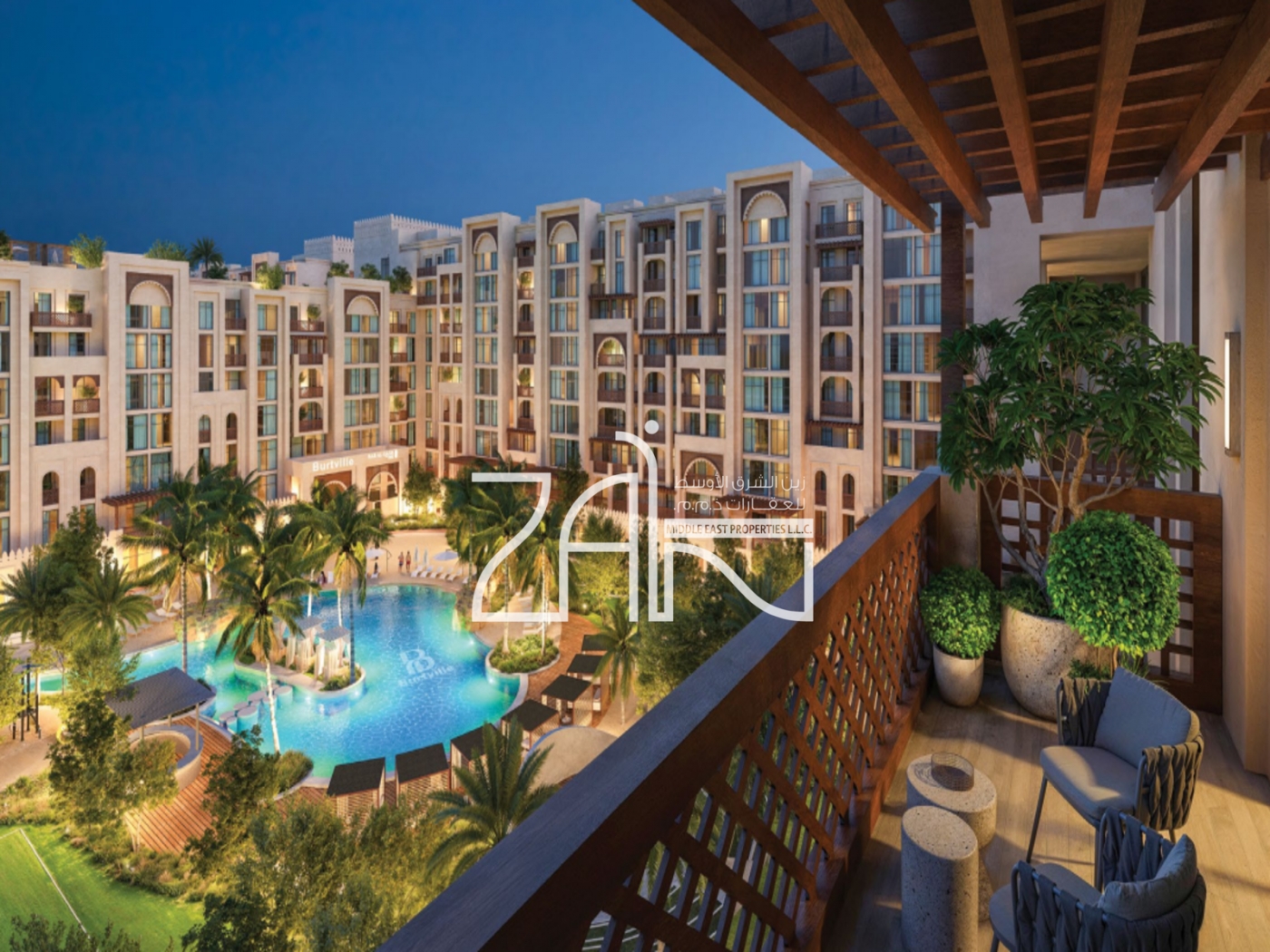 Furnished 1BR+M | Resort Style | Park View