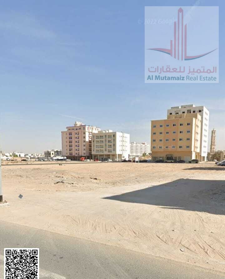 Land for sale in Ajman, Al Hamidiya area, residential/commercial G+8 , area 14,531 sq ft, asking price 5 million.