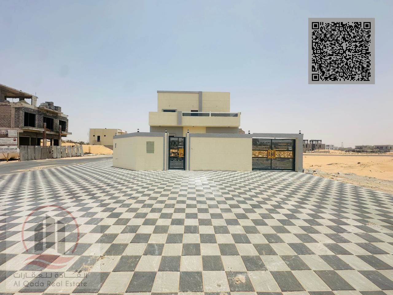 Villa for sale in Ajman, Al Helio area. 3 master bedrooms, majlis, living room, and maid's room. Freehold ownership for all nationalities. Bank financ