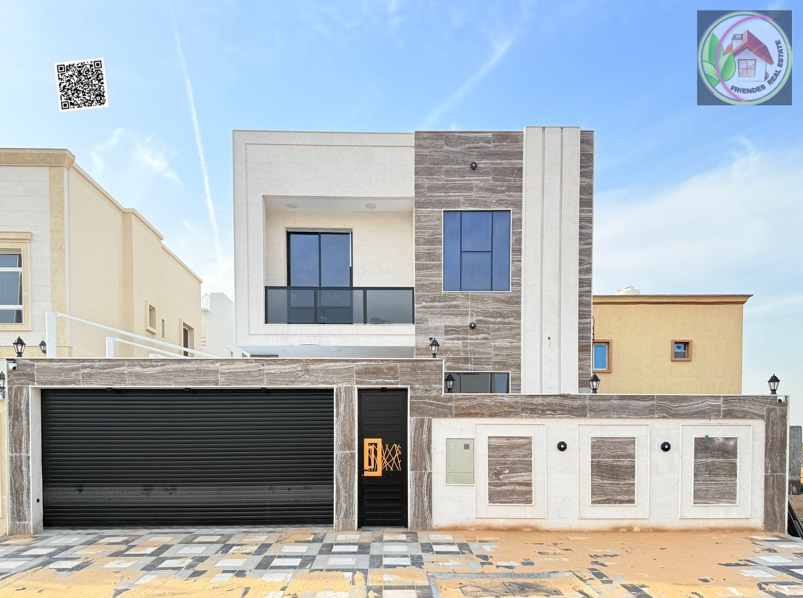 Luxury two-story villa with super deluxe finishing and 3 bedrooms for sale in Al Zahia area, including registration and ownership fees, and freehold o