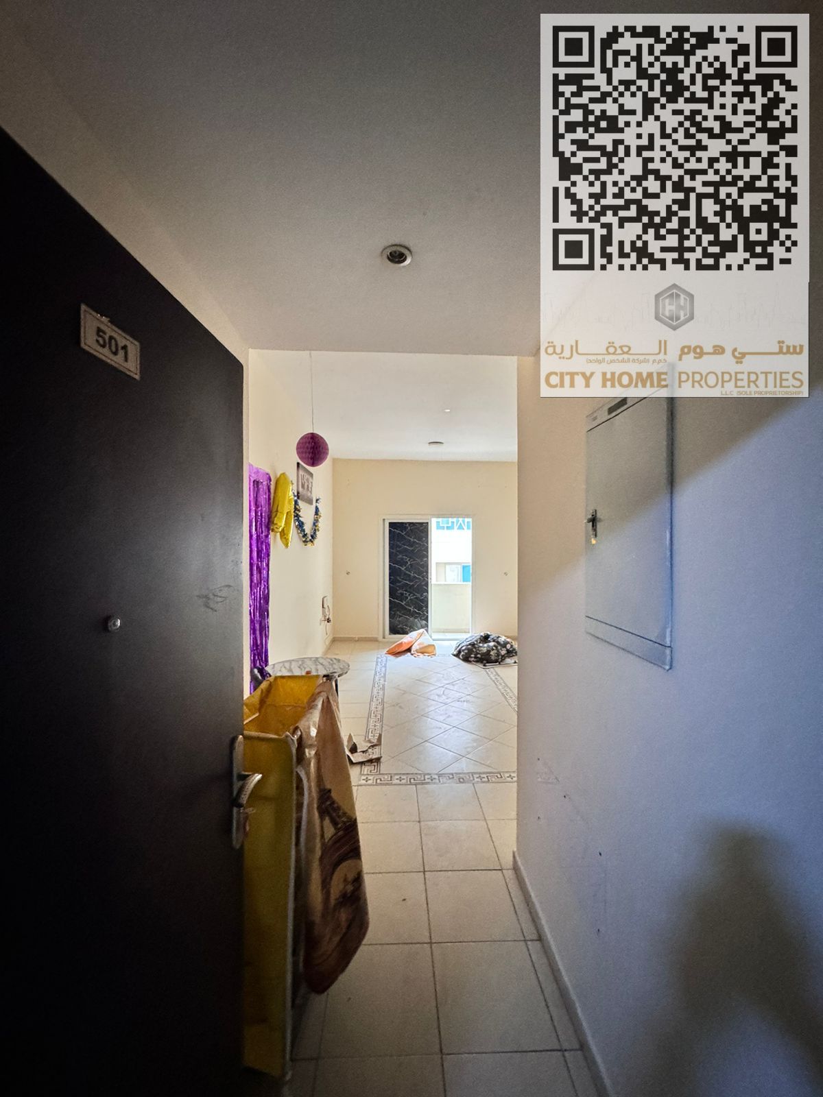 A large 1 bedroom hall apartment is available for annual rent in Al Nuaimiya, located in a high-class family residential building. The apartment offer