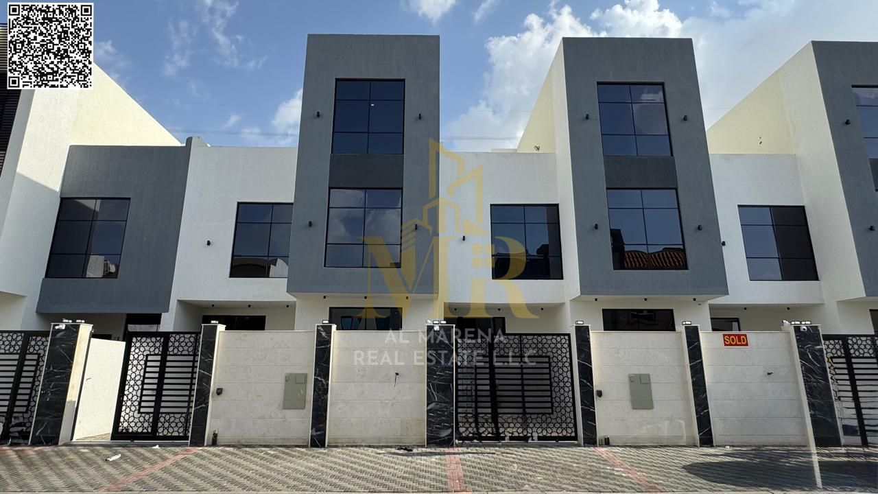 Luxury villa for sale in Al Yasmin, Ajman. A unique opportunity to own a villa with high-end finishes at the price of registration and ownership fees.
