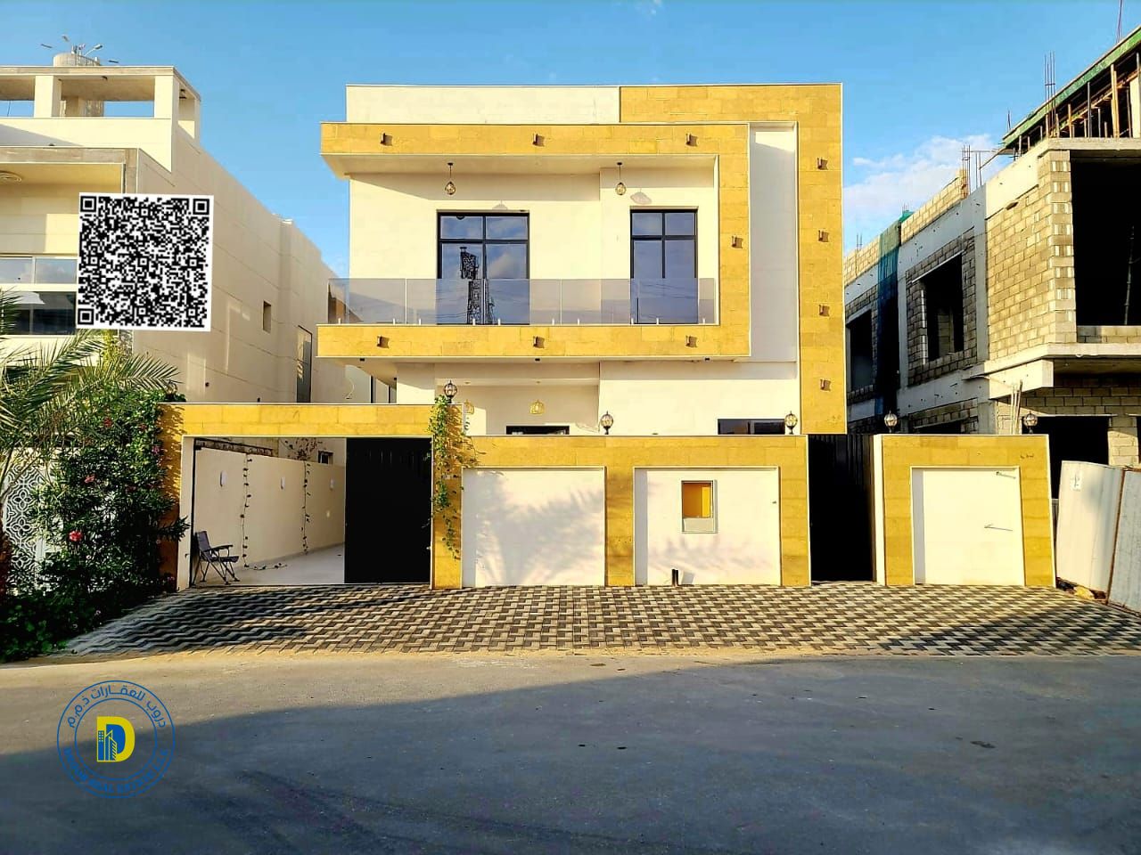 For sale: Modern villa in Al Yasmin, 5 bedrooms, super deluxe finishing, freehold to all nationalities, bank financing