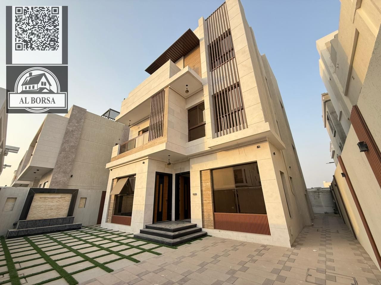 Villa for sale – Al Bahiyah area, Ajman – 5 master bedrooms, living room, majlis, maid's room, prime location