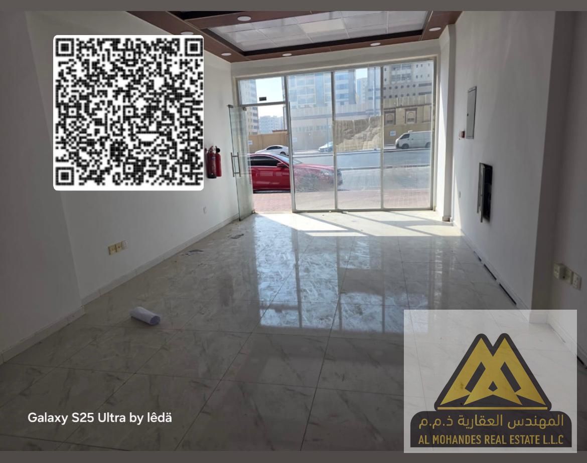 Large commercial shop available for rent in an excellent location directly on the road Al Hamidiya – University Street