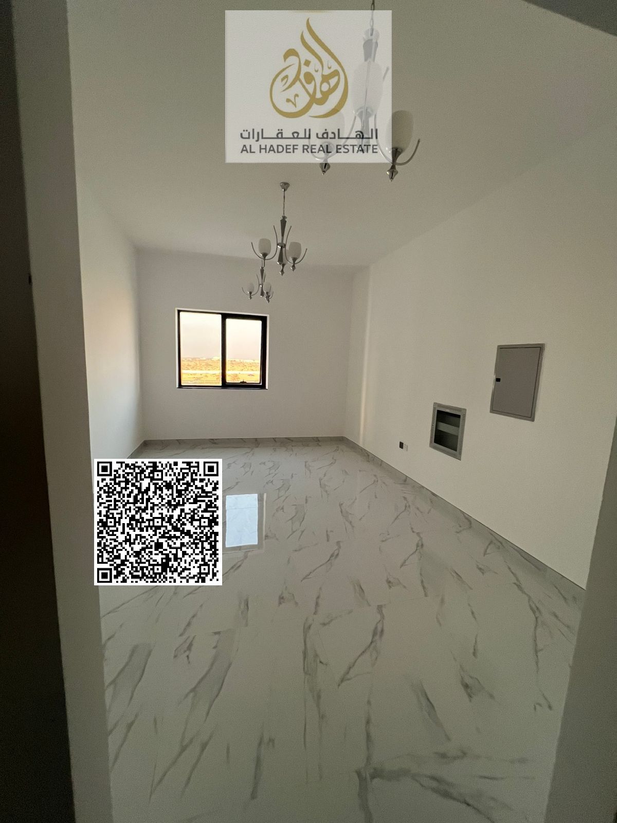 Two bedrooms and a living room with a balcony, three bathrooms, and built-in wardrobes.