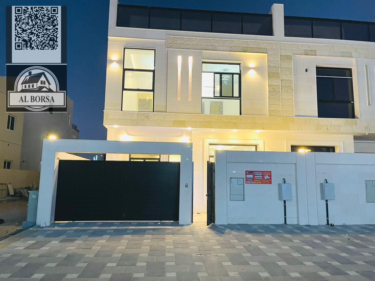 Villa for rent – Al Zahiyah area, Ajman – 5 master bedrooms, living room, majlis, maid's room, prime location