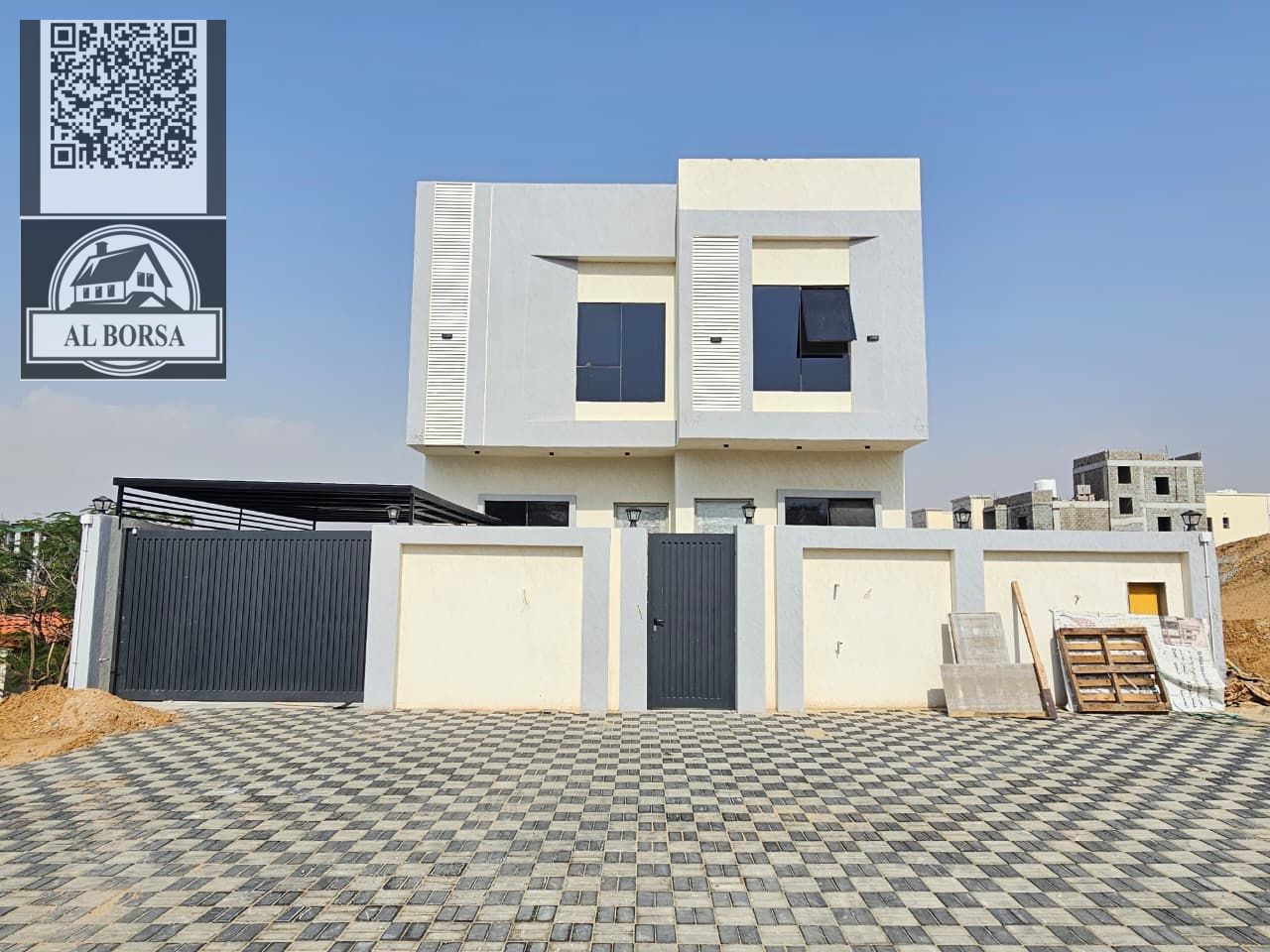 Villa for sale in Al Helio, Ajman, corner unit - 3 master bedrooms, majlis and living room