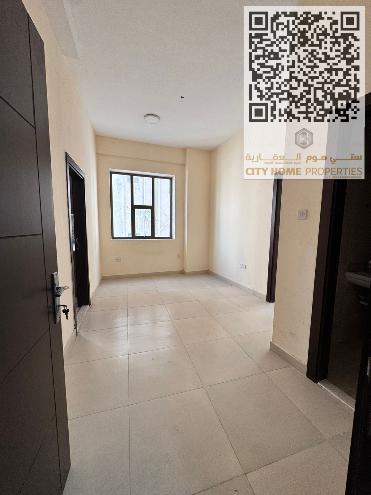 A large-sized 1 bedroom hall apartment available for annual rent in a prestigious family residential building located in Al Nakhil, very close to Ajma