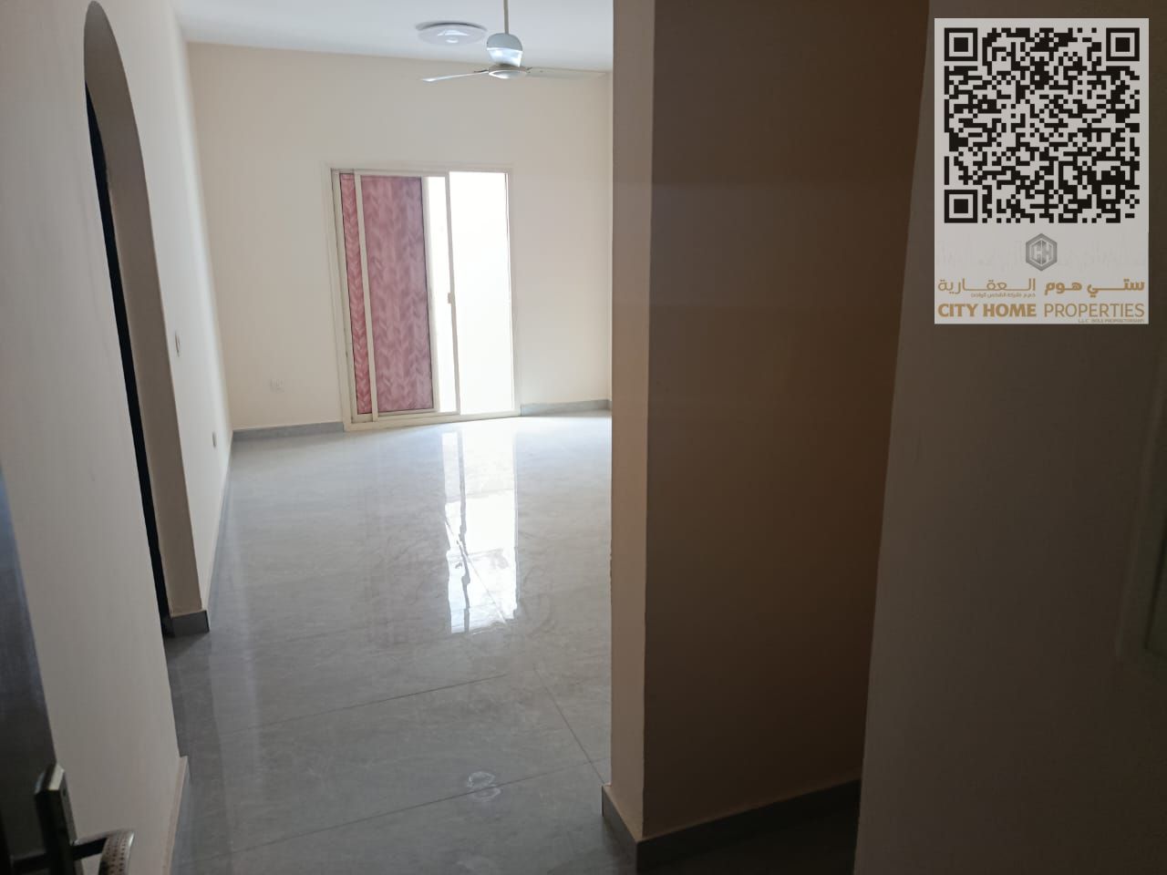 A large-sized 1 bedroom hall apartment is available for annual rent in Ajman, located in a well-maintained family residential building within a presti