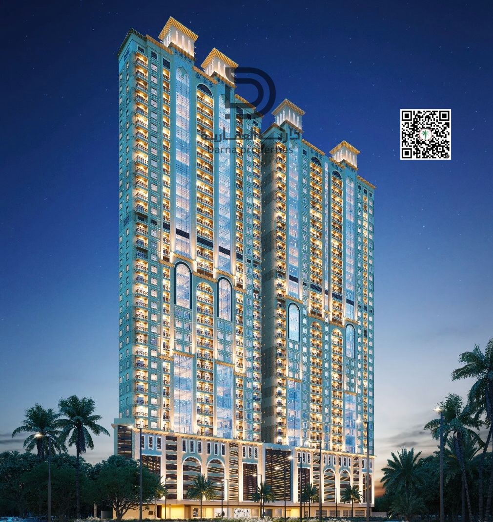 Two bedrooms and a living room in Al Barajeel Towers – Al Rashidiya 1, with a very spacious area