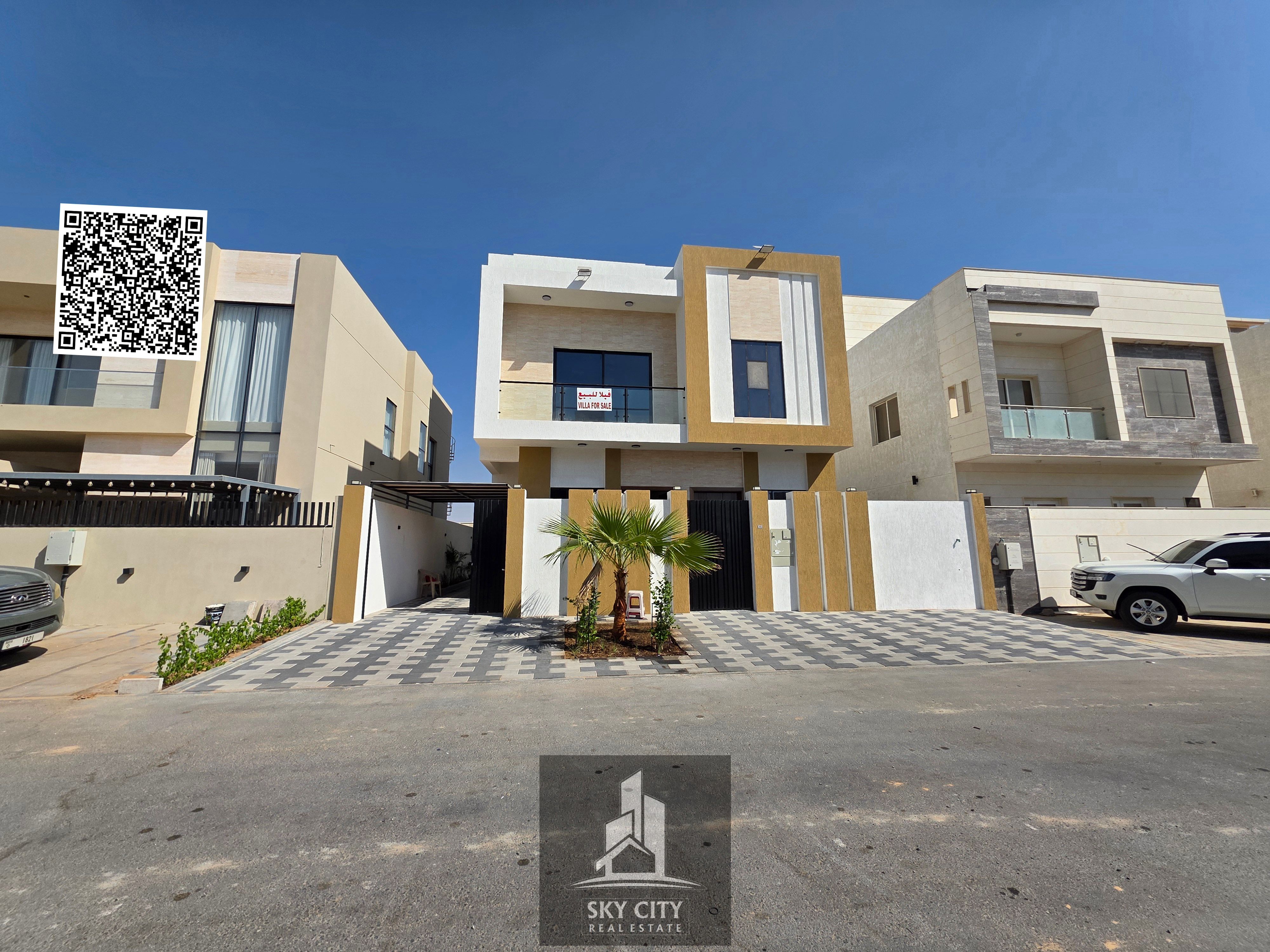 Villa for sale in Al Zahia, master bedroom, including registration and ownership fees, prime location, super deluxe finishing