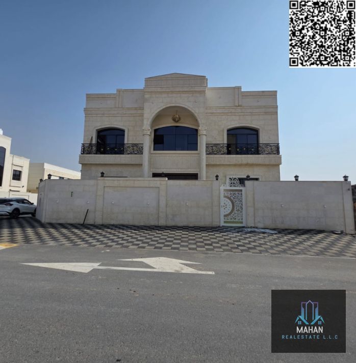 classic corner Brand New Villa for Sale – Helio 2, Ajman Location: Helio 2 Land Area: 3350 sq. ft Build-up Area: 4000 sq. ft Villa Features: • 1 Majlis • 5 Master Bedrooms • 6 Bathrooms • Modern Finishing • Spacious Layout • ⁠with roof Price: 2