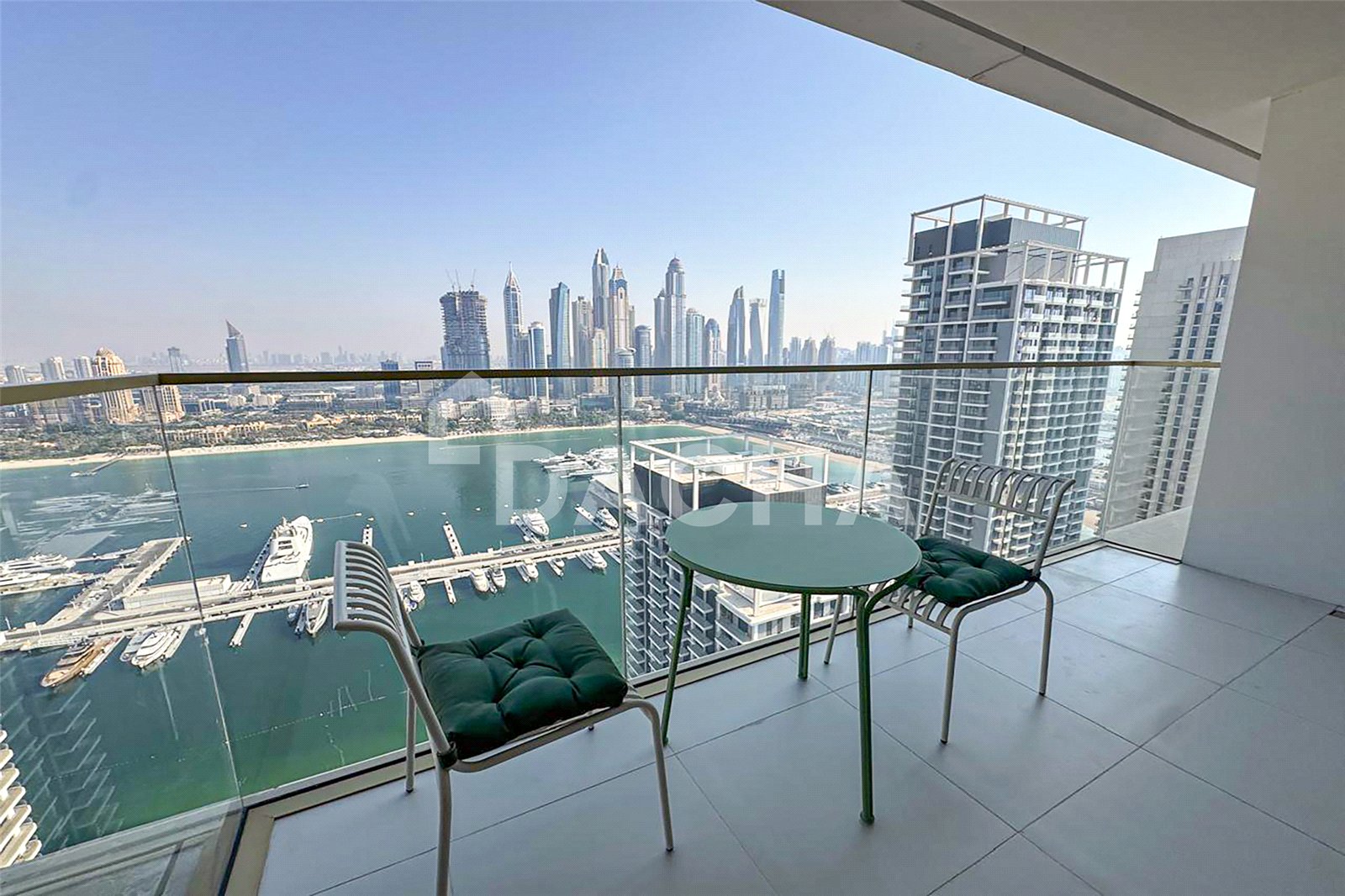 Furnished | Palm and Marina Views | High Floor