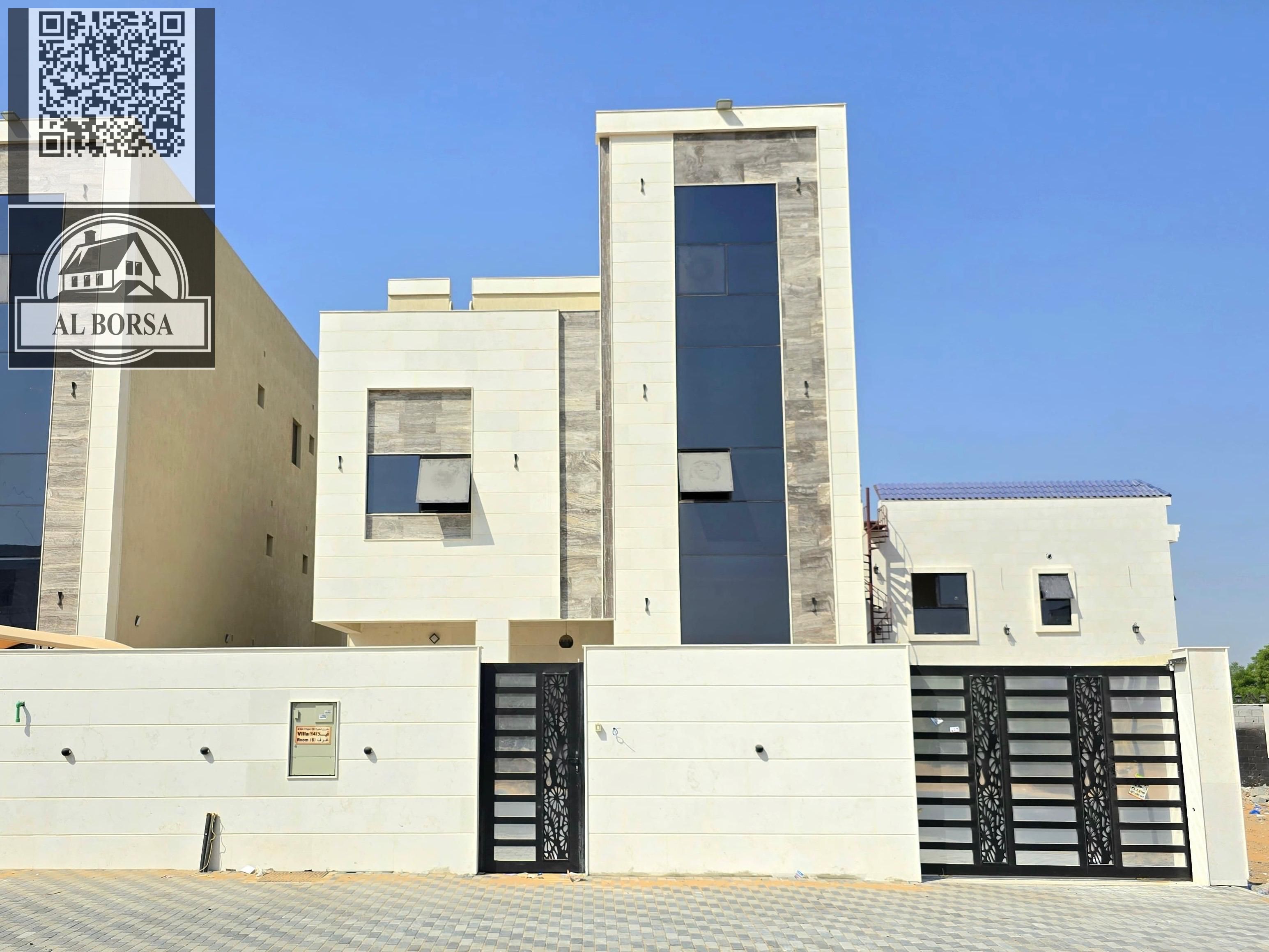 Villa for rent in Al Helio, Ajman, corner unit - 6 master bedrooms, majlis and living room