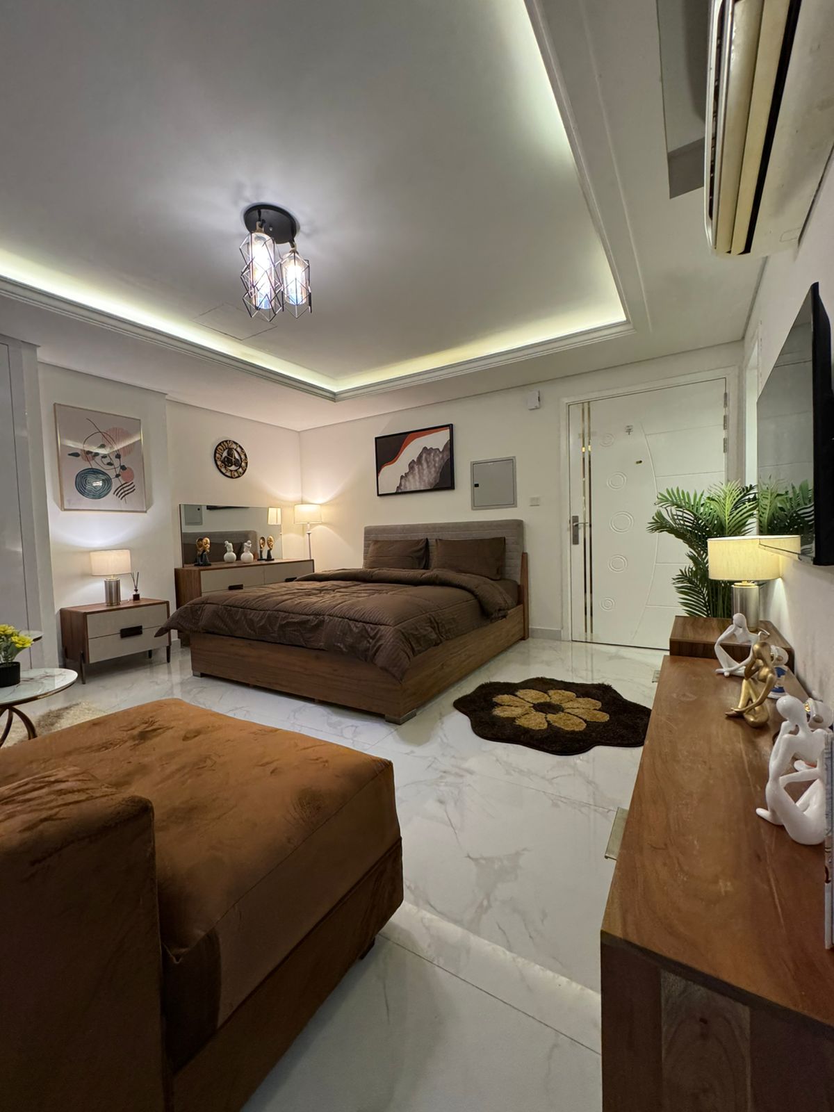 Monthly furnished studio for rent in Ajman, Al Mowaihat 2. The studio is located in a prime and lively