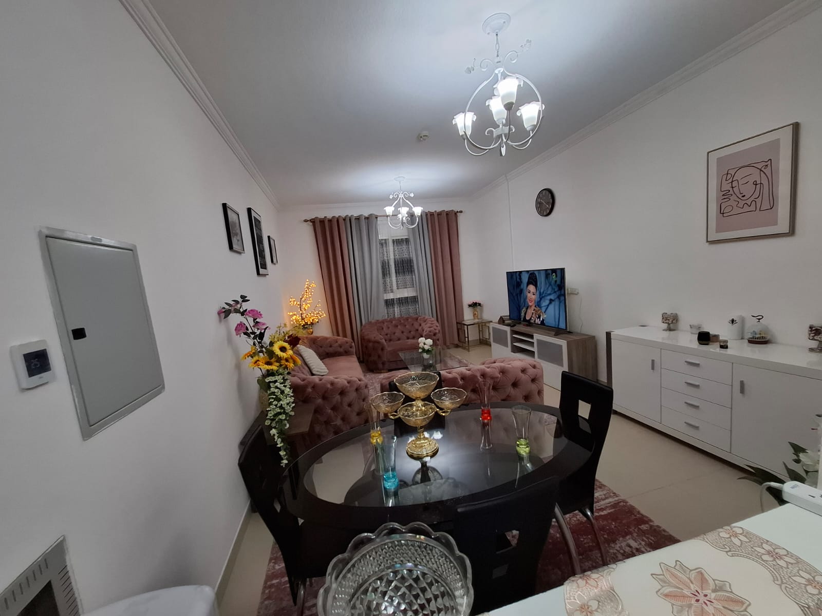 Furnished 1BHK for monthly rent in Al Jurf 2, Al Yasmeen Towers, opposite City Centre Ajman, all bills included.