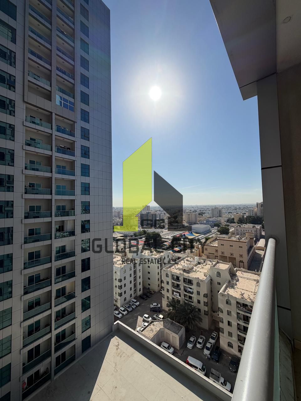 available 2bhk or sale in city tower with parking partial Sharjah view