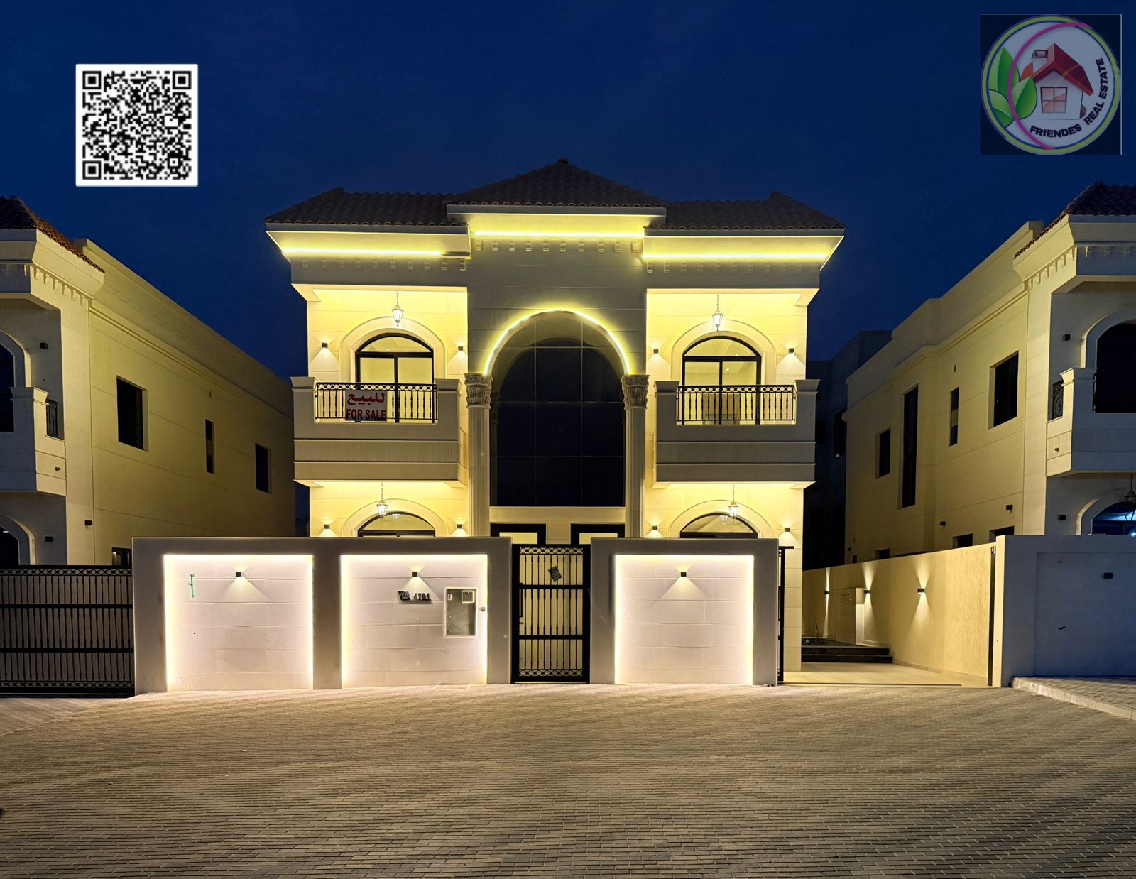 For sale: a two-story villa, one of the most luxurious villas in Ajman, at a special price including registration and fees, and excellent finishing. F