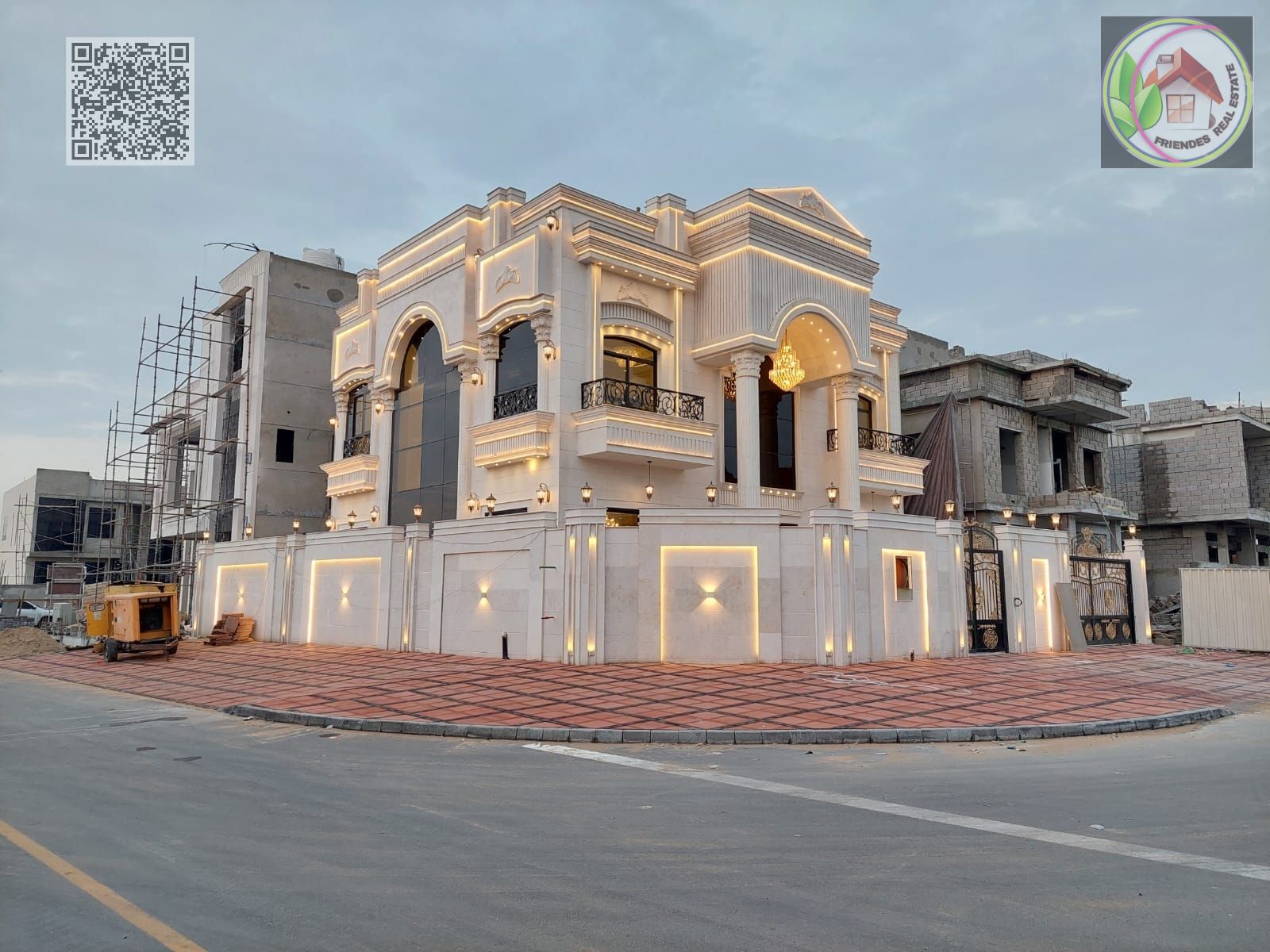 Villa in Al Helio 2, Ajman | Registration and ownership fees included | Corner lot on two streets | Freehold for all nationalities | Close to the mosq