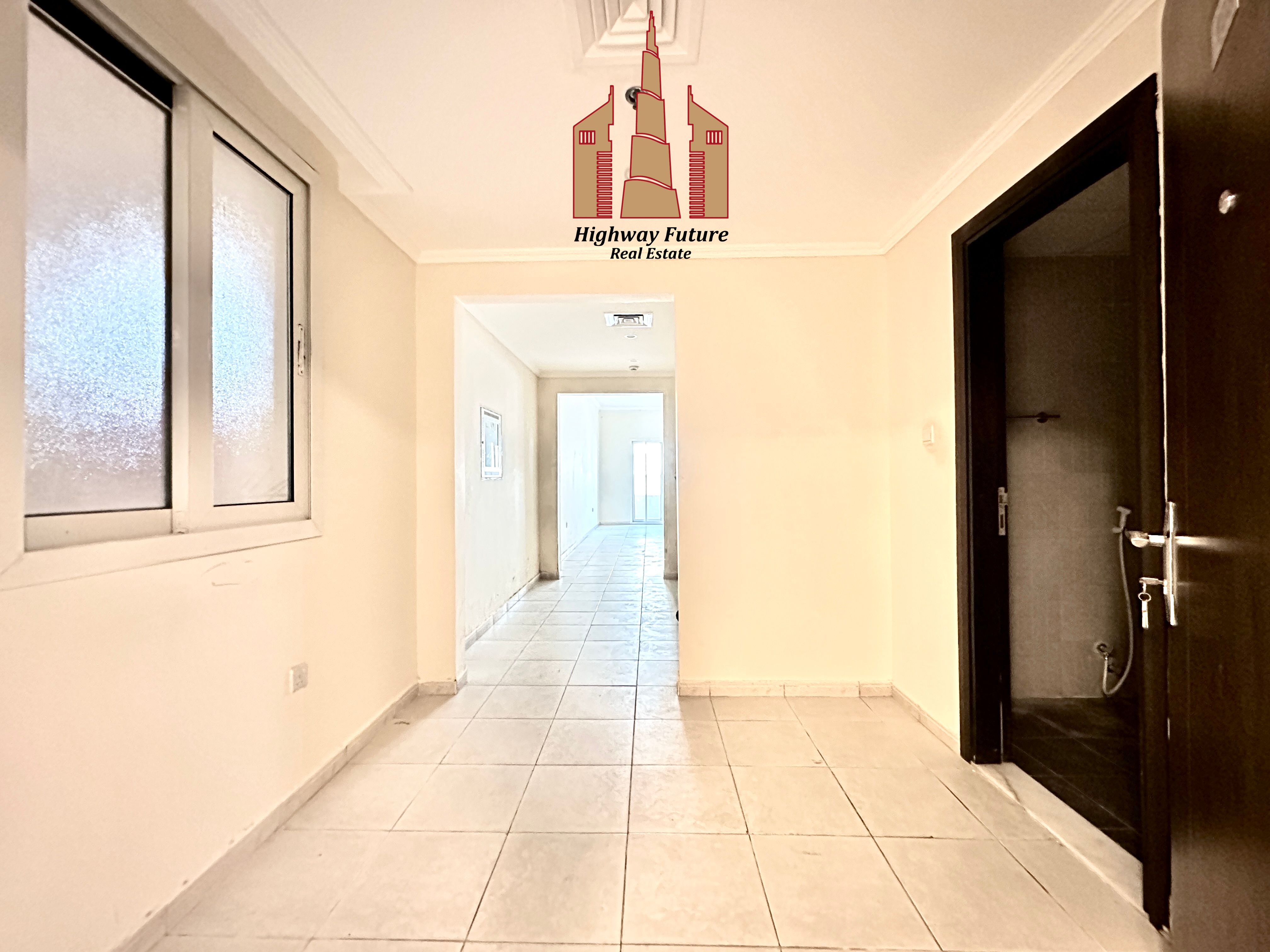 Spacious wooden floor 1BHK with 2 Baths wardrobe parking 42k