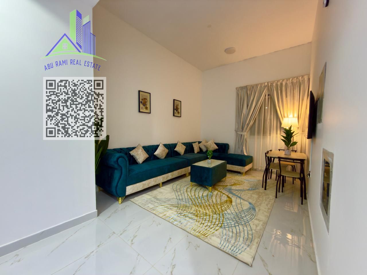 New building, first tenant, furnished VIP apartment 1BHK Al Naeemia for monthly rent Including bills