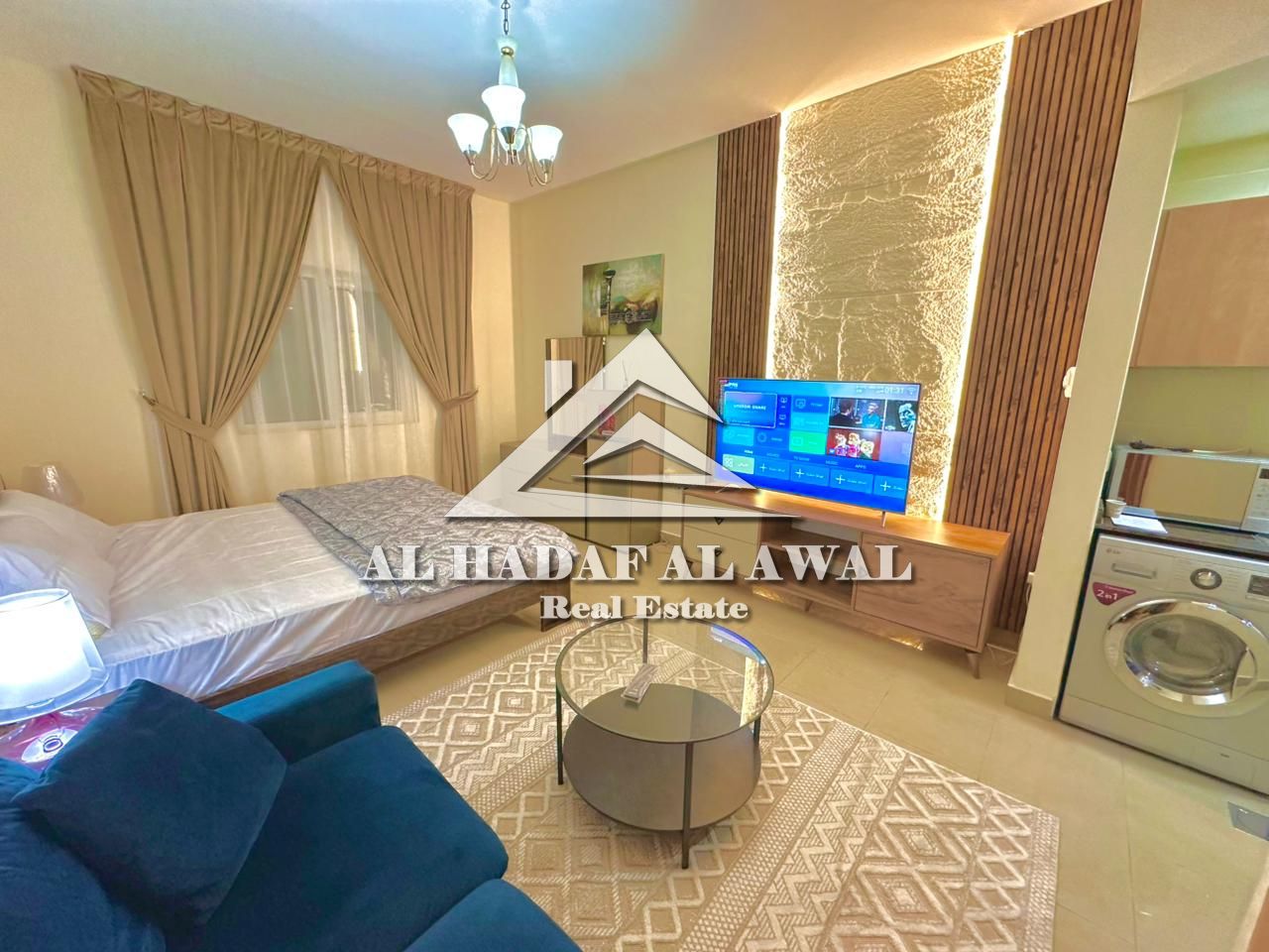 A studio with distinctive furnishings is available for monthly rent at 4300, including all bills.