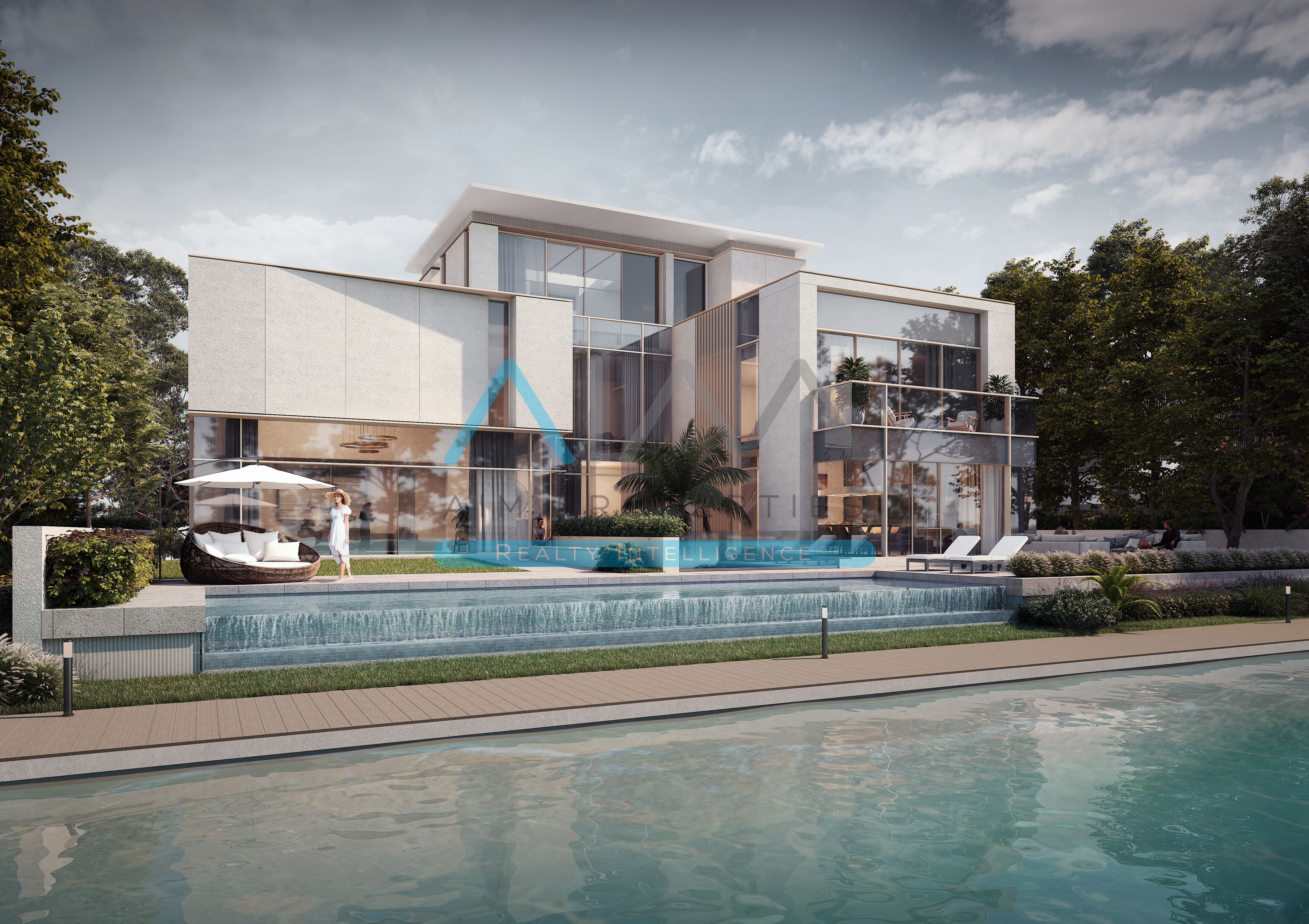 WATER FRONT MANSION 6BR BASEMENT VILLA NEAR DOWNTOWN BURJKHALIFA