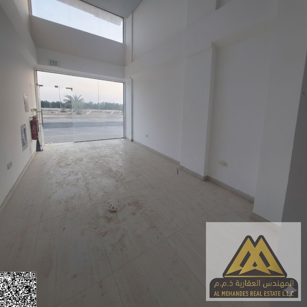 Spacious Commercial Shop for Annual Rent – First Occupancy – Prime Location in Al Bahia