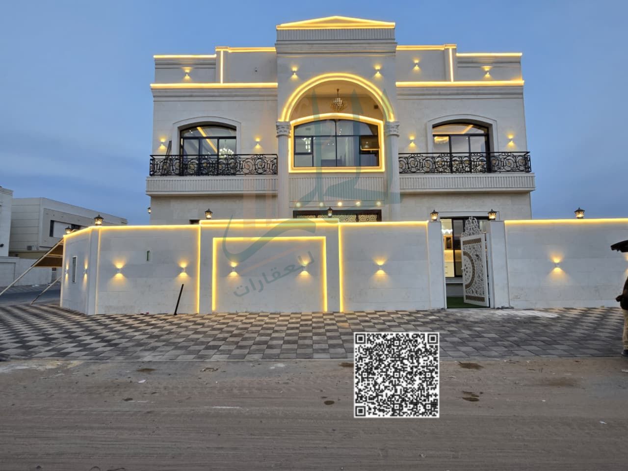 Classic corner villa on two streets opposite Al Hamidiya Park and next to the McDonald's branch, freehold.
