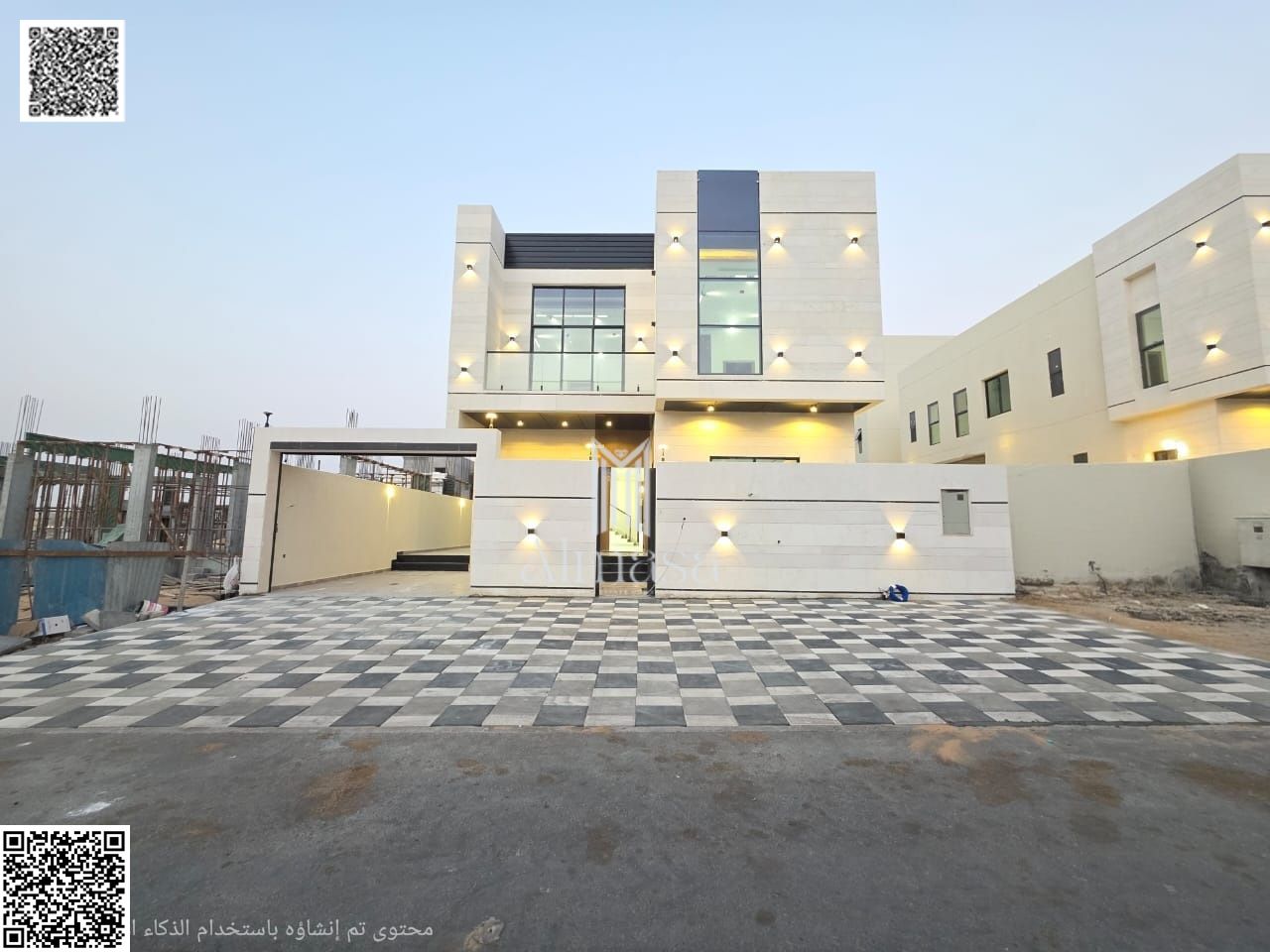 European-style villa with custom finishing, price includes registration and ownership fees, prime location near Sheikh Mohammed Bin Zayed Road