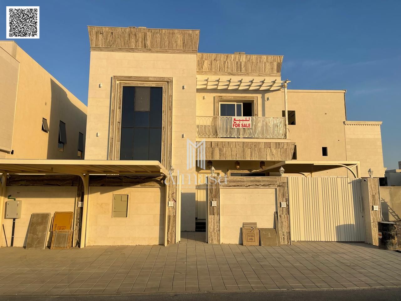 Villa for sale in Al Zahia, including air conditioning, water and electricity.