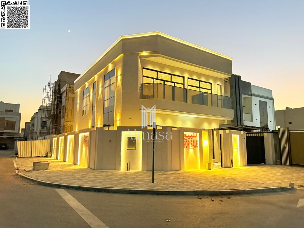 Corner villa with European design