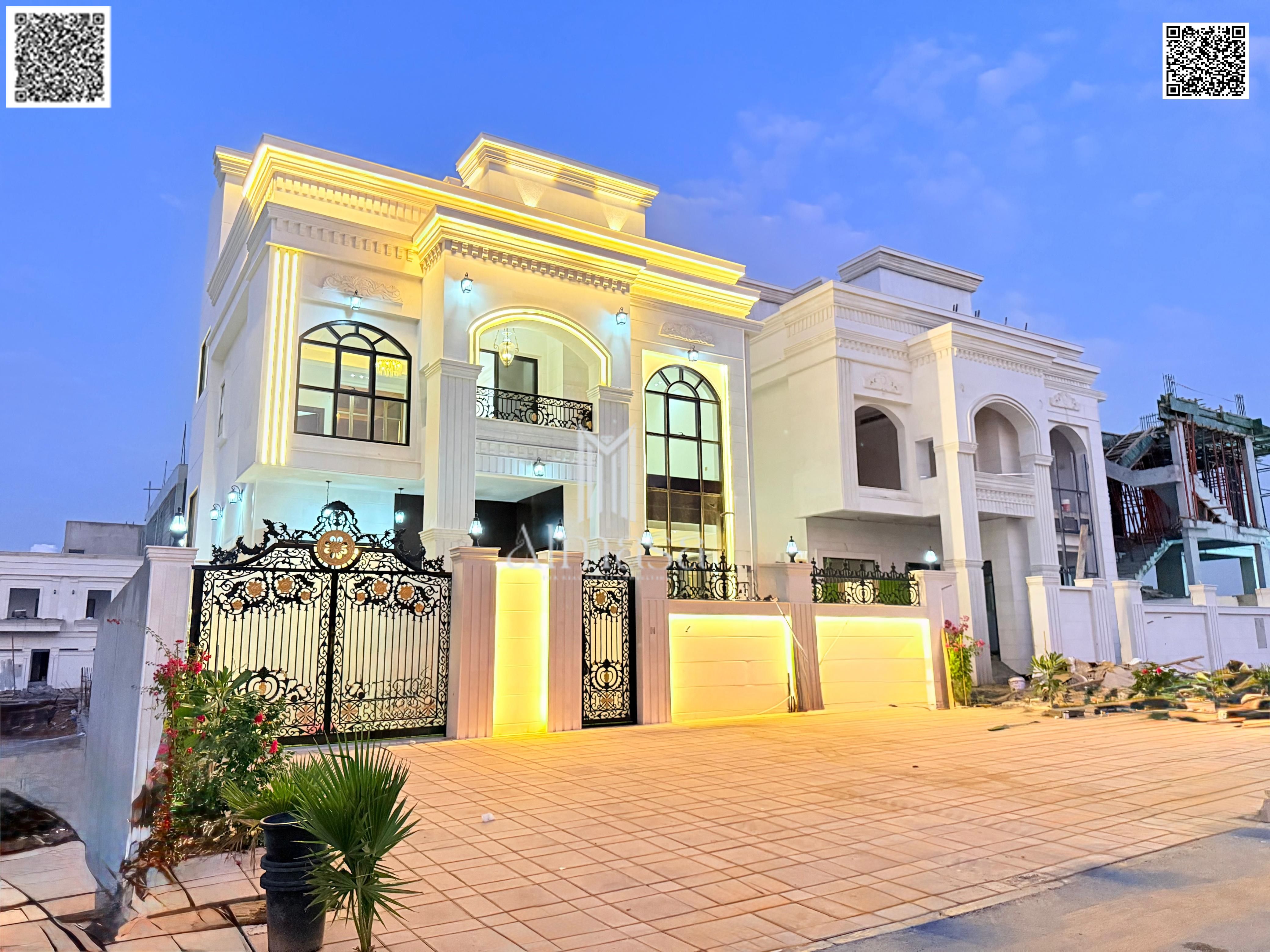 For sale: Luxurious 3-story classic villa, including registration and ownership fees Prime location behind Sheikh Mohammed Bin Zayed Road.
