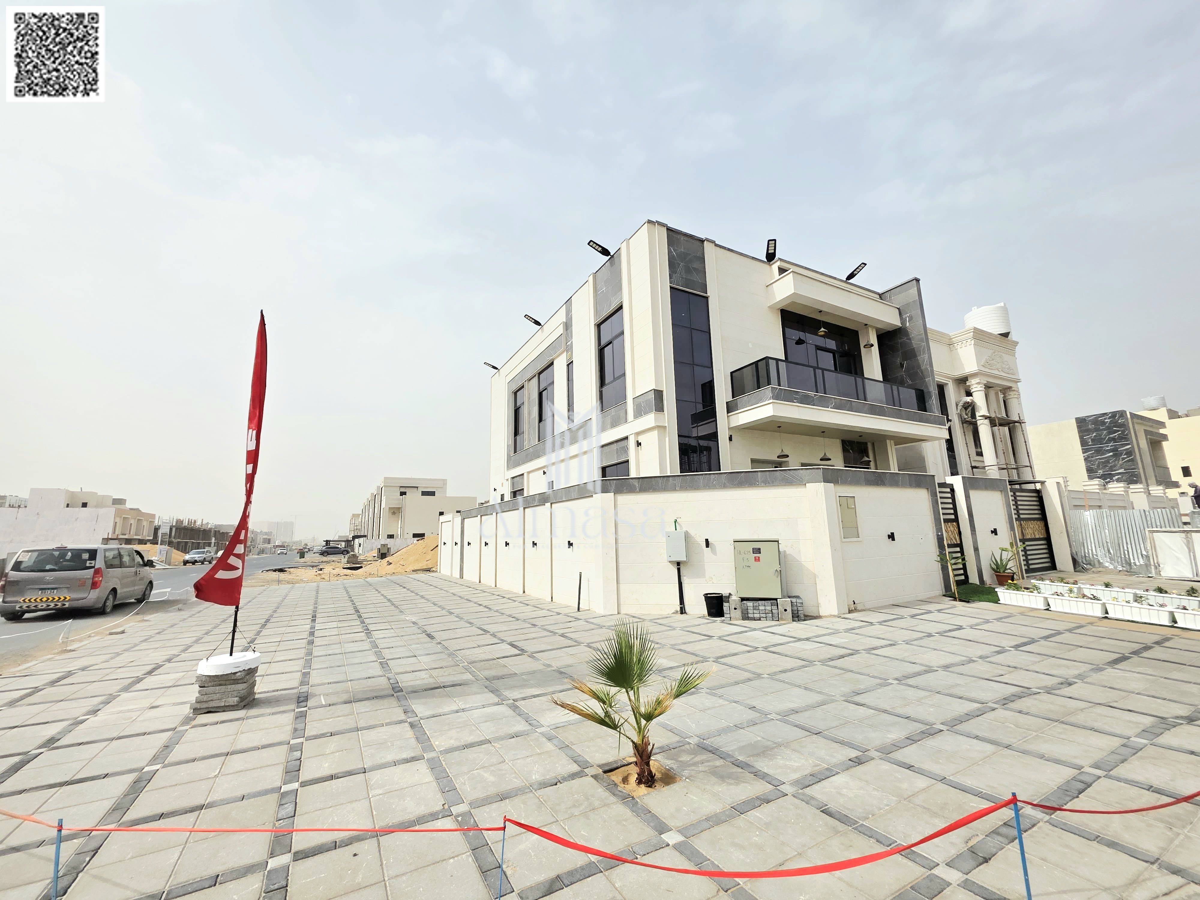 Modern corner villa, deluxe finishing, including registration fees, electricity, water, and air conditioning.