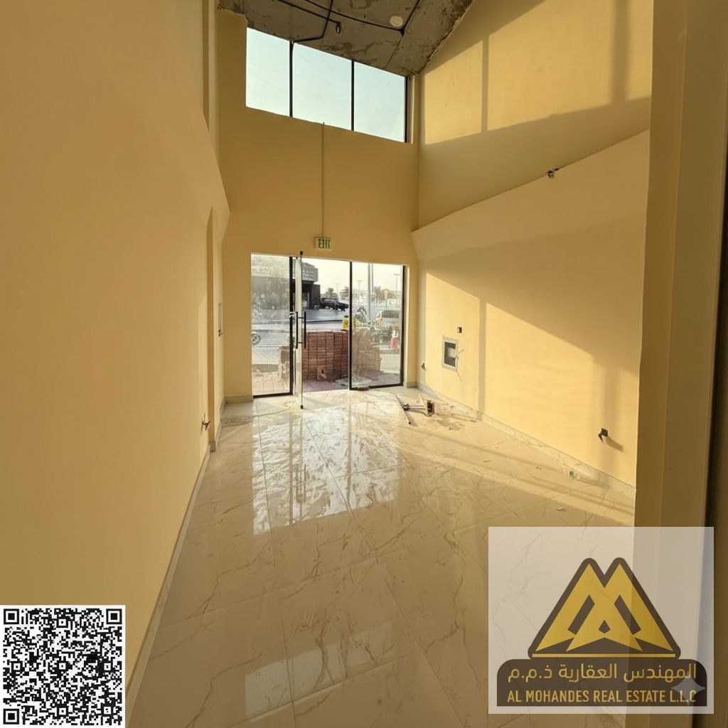 Brand-New Commercial Shops for Annual Rent – Al Jurf 2, Ajman | First Occupancy | Mezzanine | Prime Location