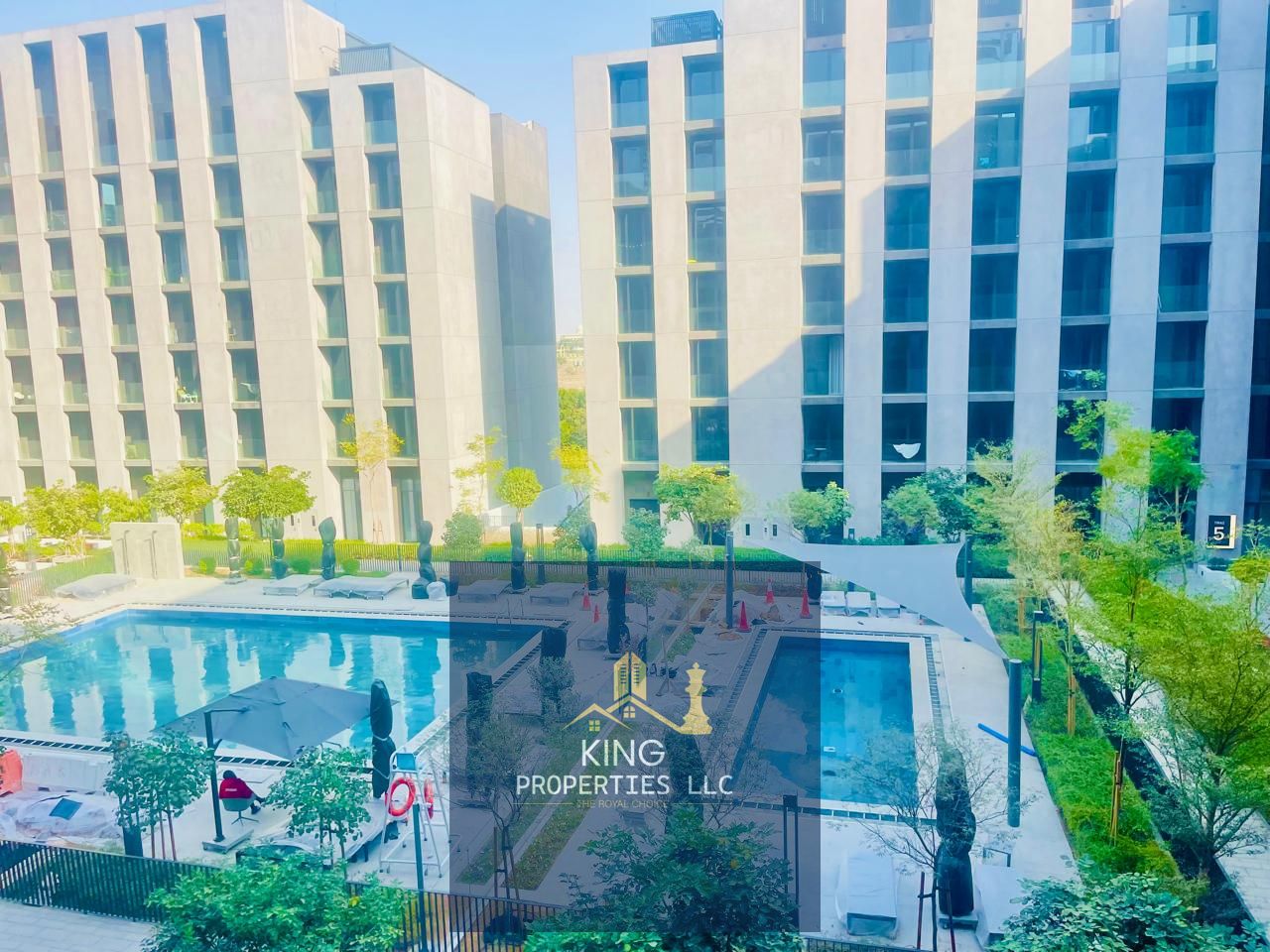 Brand new studio with balcony pool view for rent Aljada Tiraz Sharjah