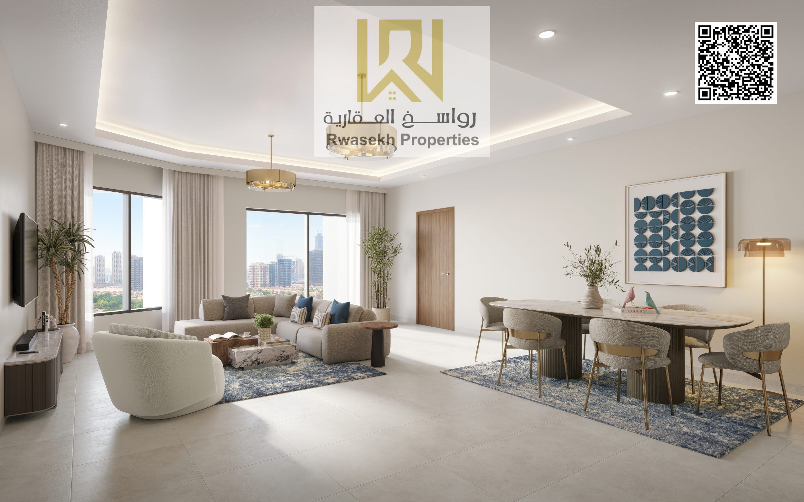 luxury apartment 2 bedroom in ajman pearl tower