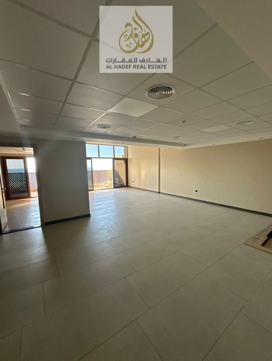 Annual rent in Ajman, Al Bustan area, near Ajman Museum. The building is suitable for families. Apartment includes two bedrooms, a living room, a maid