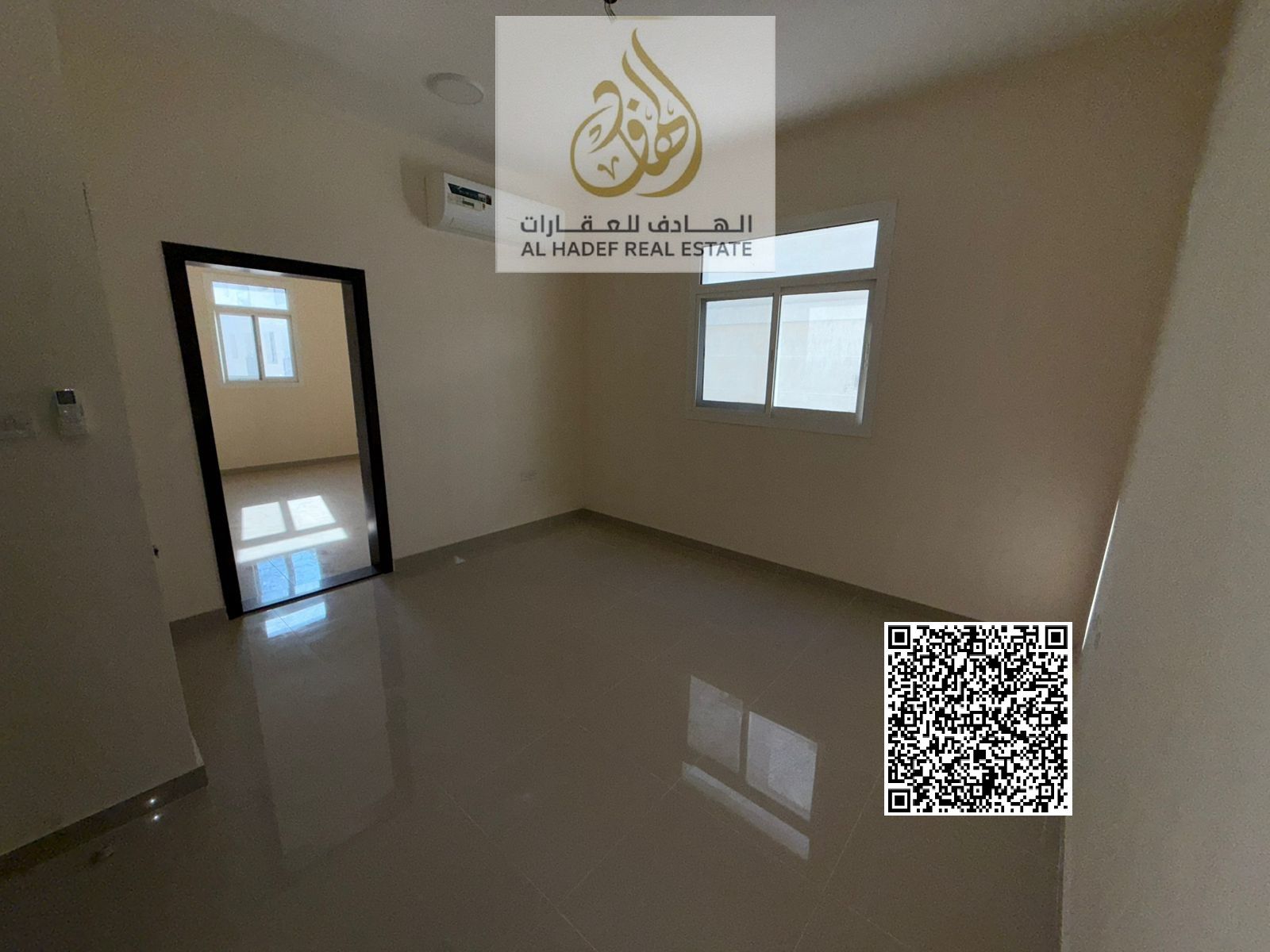 One bedroom and living room, first occupancy, Al Alia area, 30,000 AED, directly on Mohammed Bin Zayed Road, less than 30 minutes from Dubai