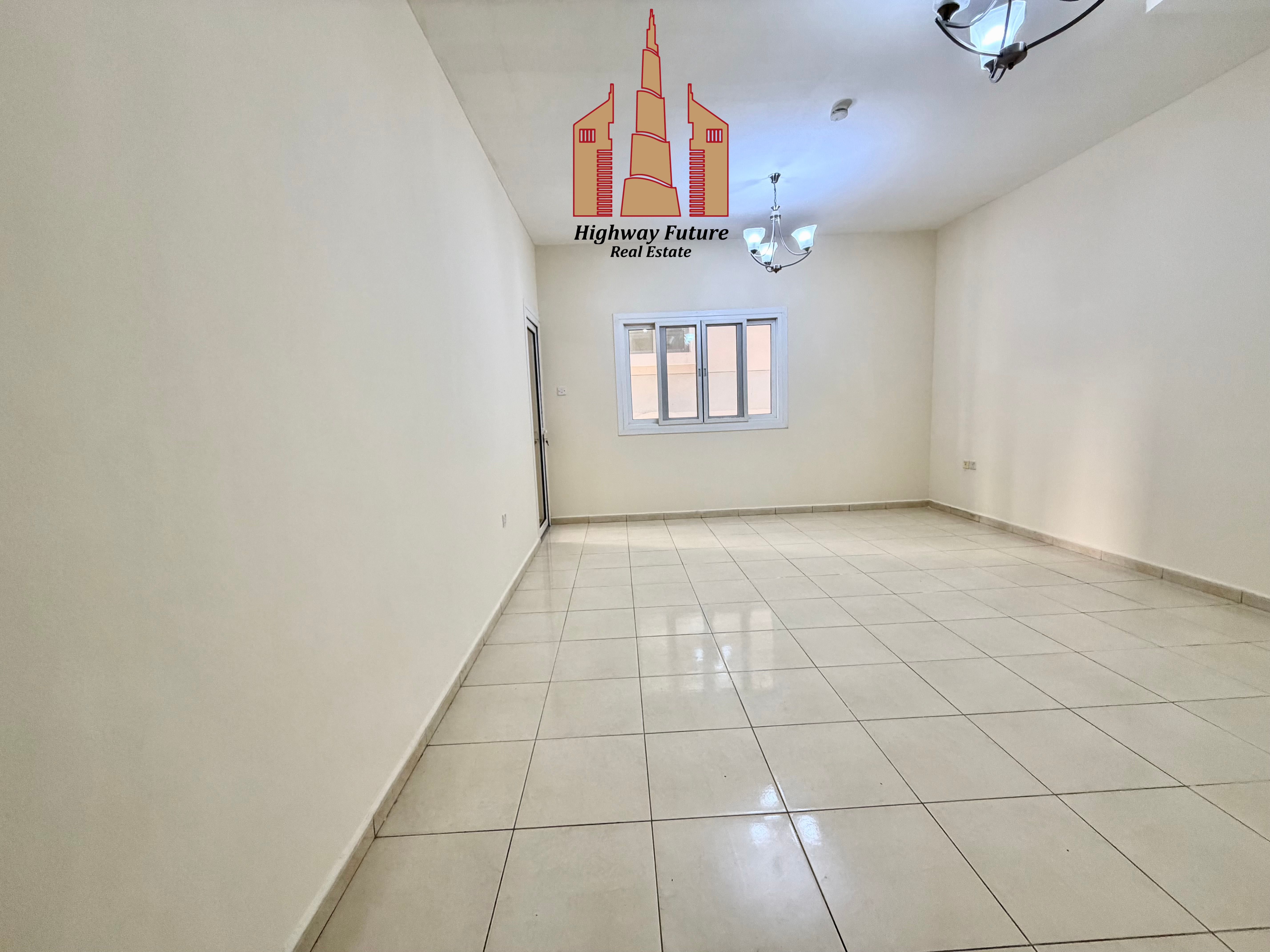 Spacious 1Bedroom and Hall in 38,000 AED With Balcony Covered Parking
