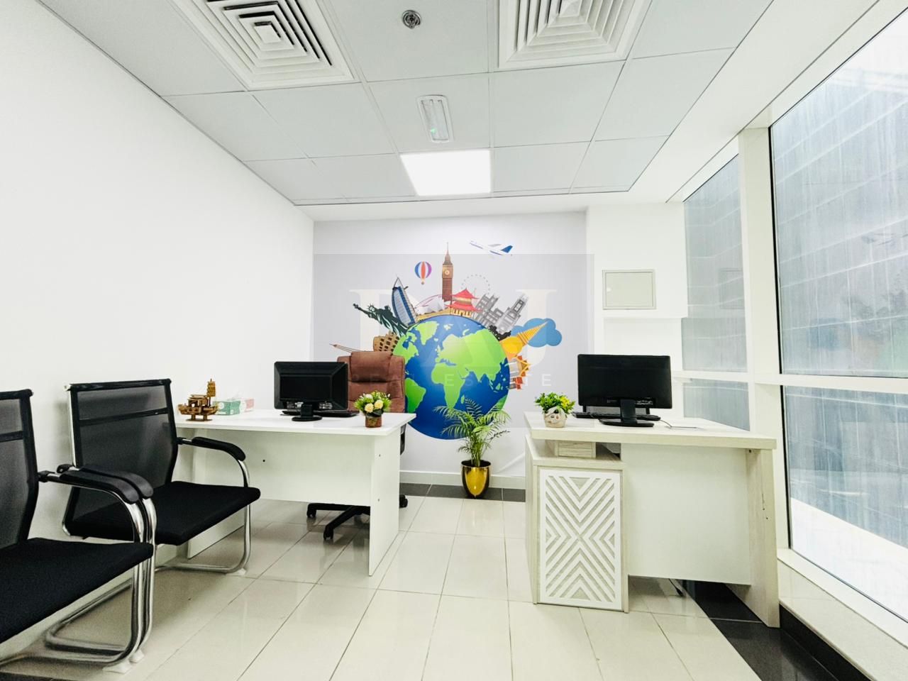 Office for rent with beautiful interior & ample natural light available Dubai