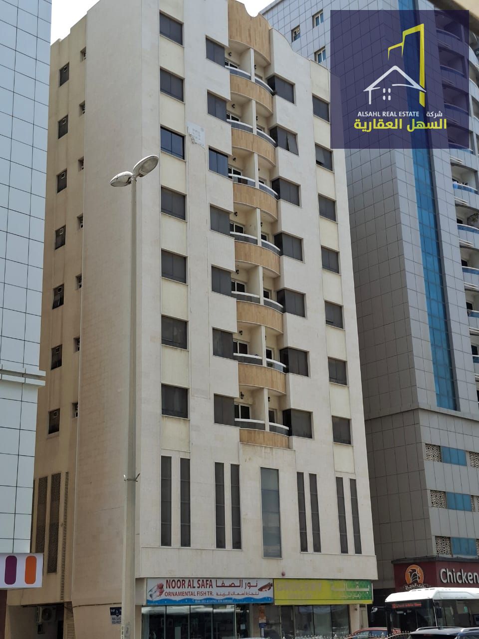 Building for sale in Al Butaina area on a main street near the Corniche