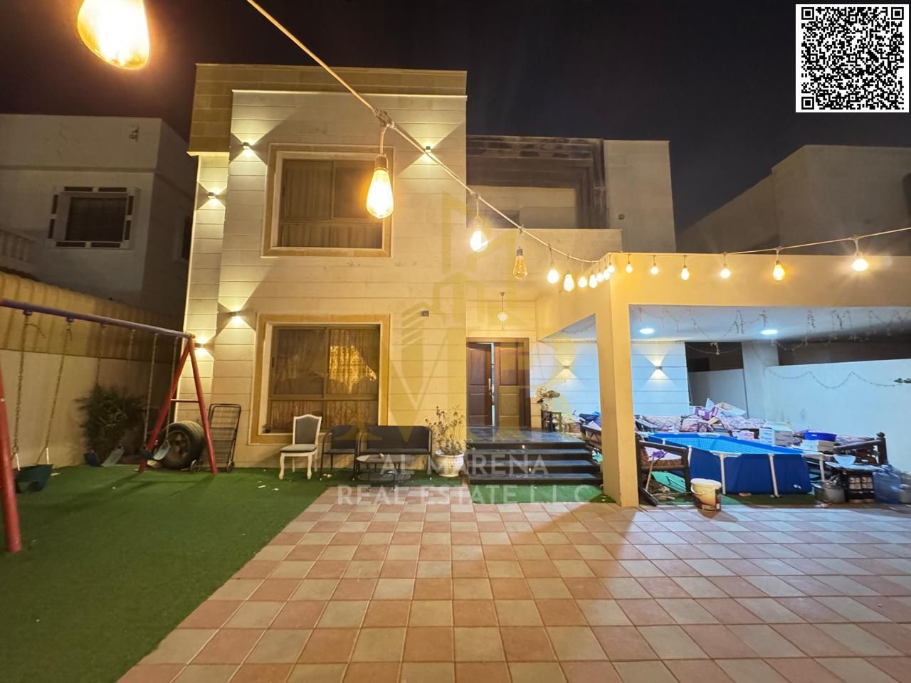 Luxury villa for sale in Al Muwaihat 1 | 5 master bedrooms + 7 bathrooms | Price includes electricity, water, air conditioning, and furnishings