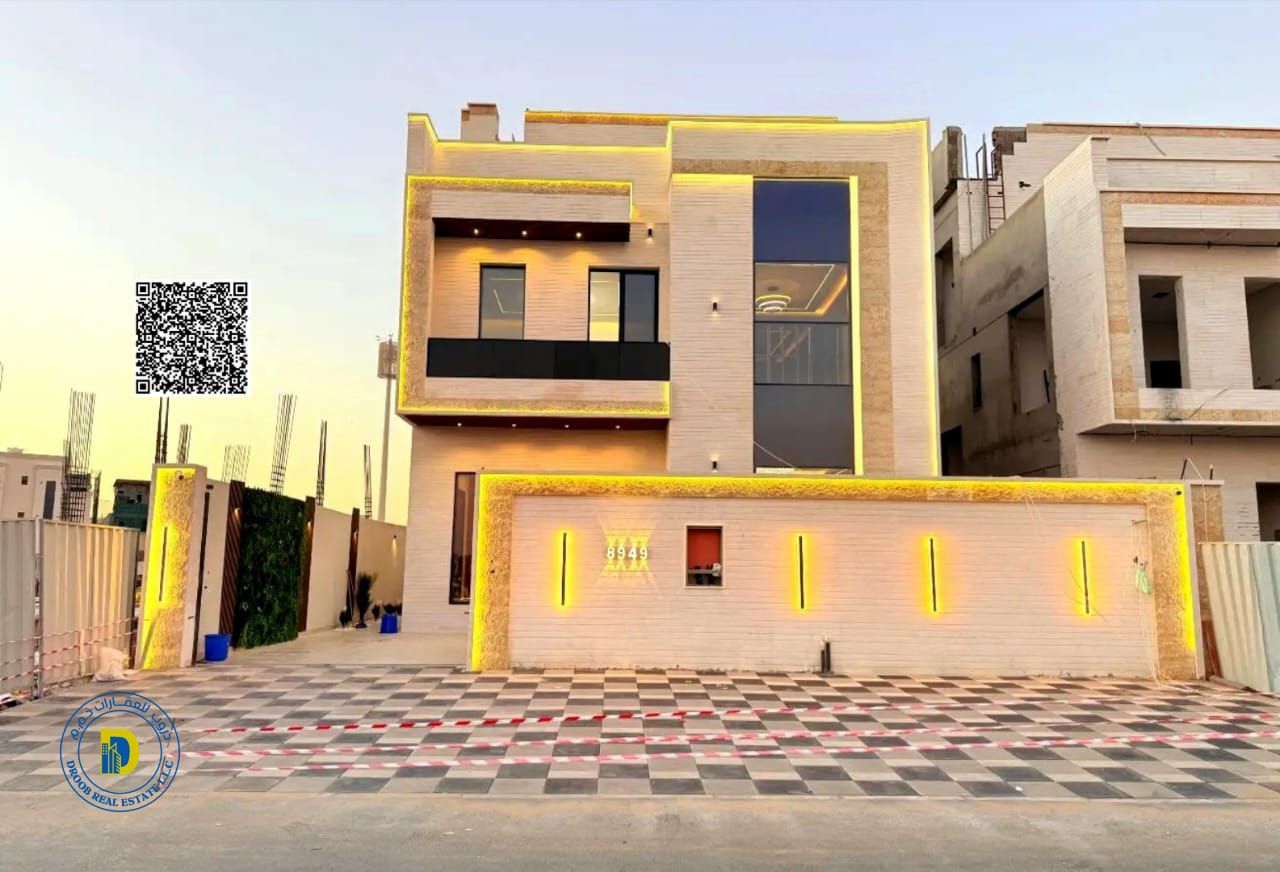 Enjoy luxury in a modern 5-bedroom villa with a roof , including registration fees, in the Al Zahia , freehold, bank financing