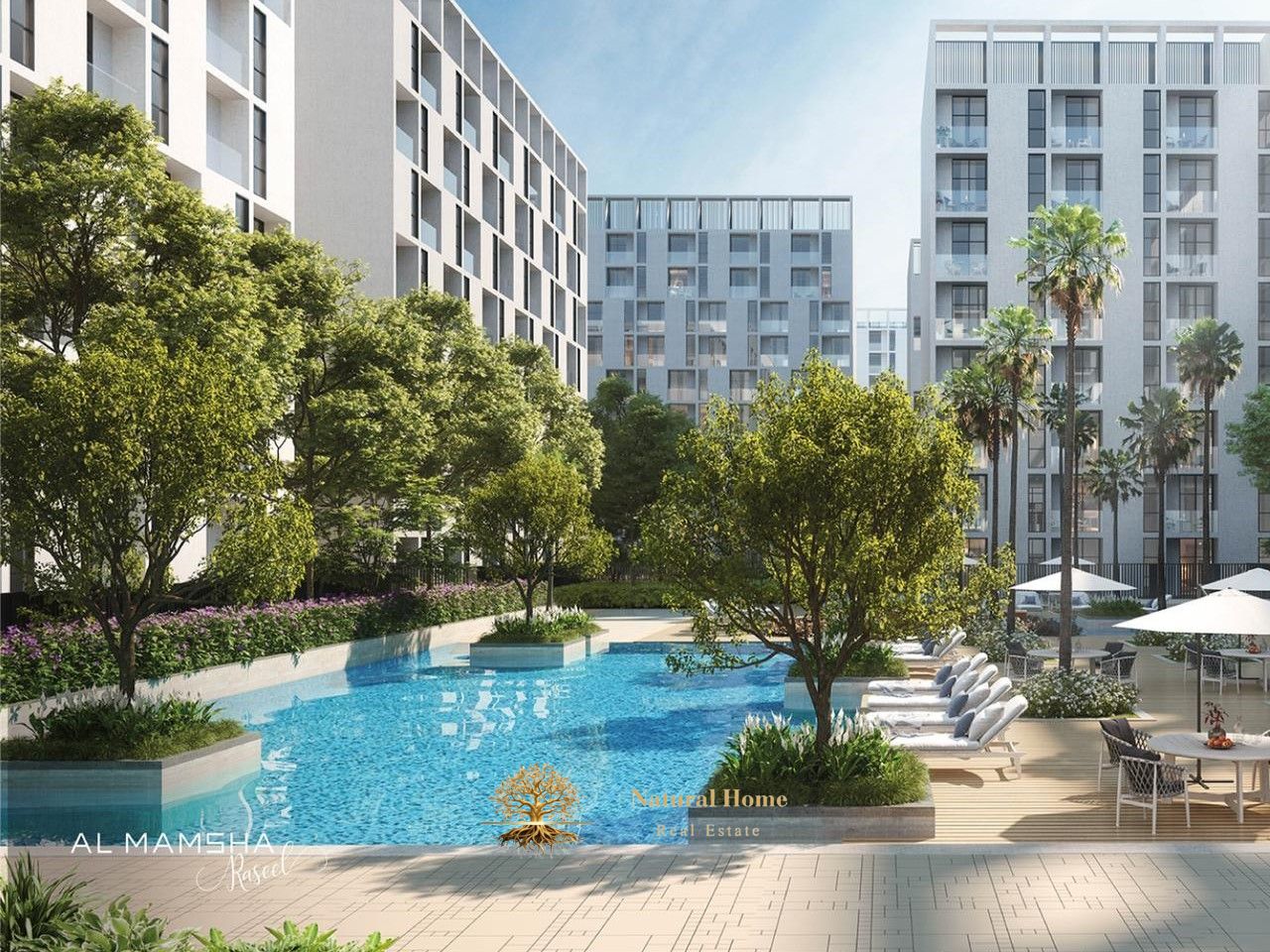 Invest and live in the heart of Sharjah! One-bedroom apartment in "Al Mamsha" with hotel services, a very attractive price and a convenient payment pl