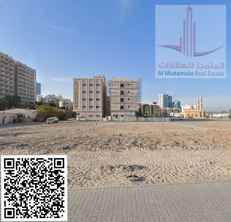 Land for sale in Al Rashidiya 1 area, residential/commercial permit, ground floor + 12 floors, area 10,170 sq ft