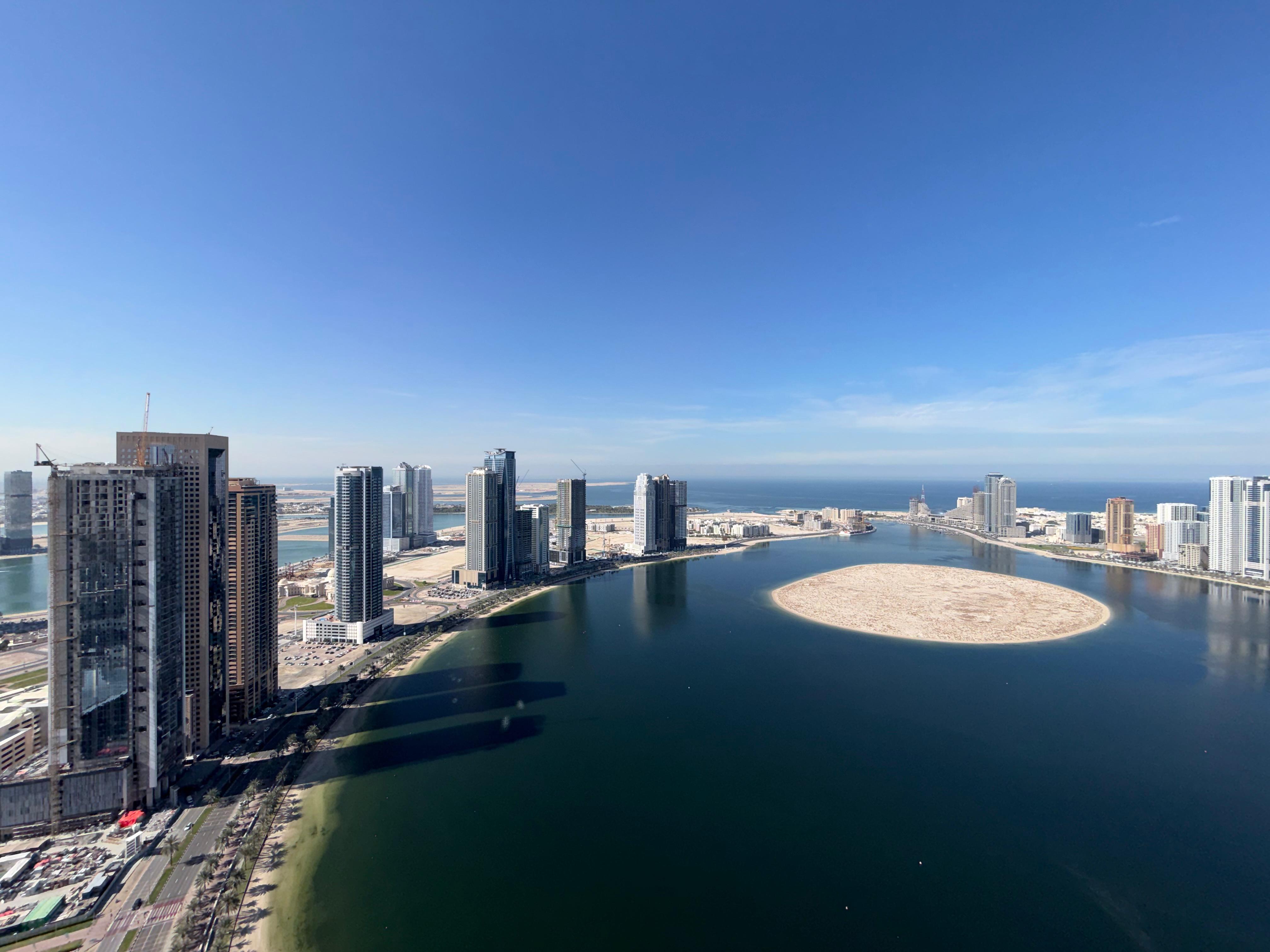 For Sale Luxury Apartment with Front and Side View of Al Khan Lake – Al Waha Residences Tower