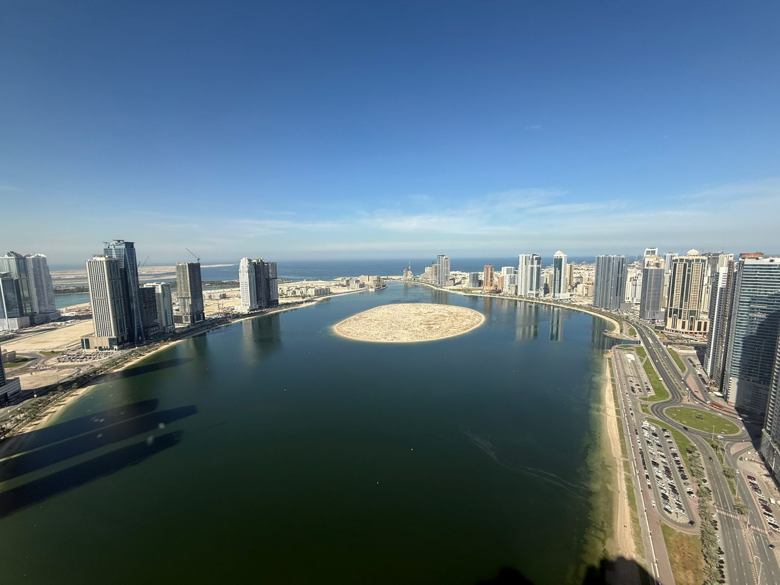 For Sale Luxury Apartment with Front and Side View of Al Khan Lake